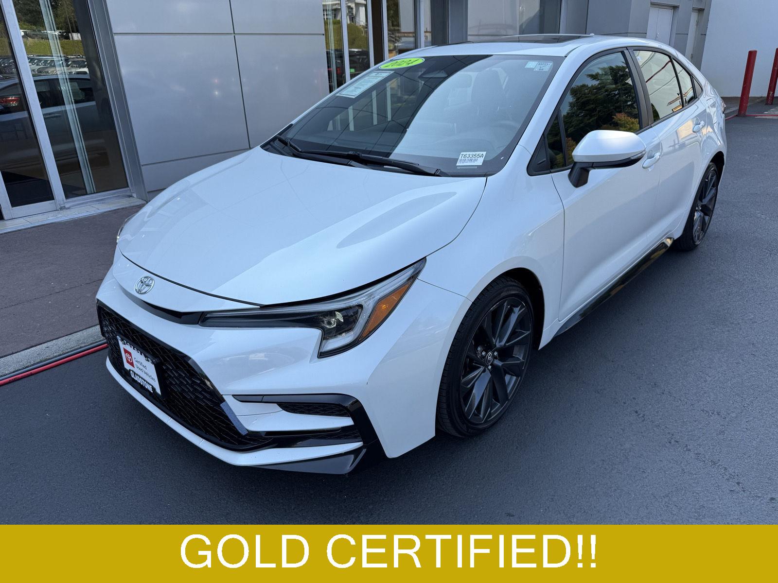White (Wind Chill Pearl) 2024 Toyota Corolla Sedan Front-Wheel Drive Continuously Variable Transmission