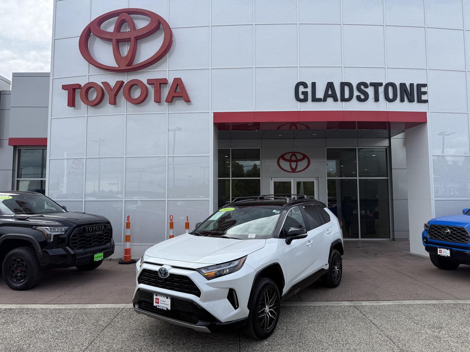 Wind Chill Pearl/Midnight Black Metallic 2023 Toyota RAV4 Hybrid SUV / Crossover All-Wheel Drive Continuously Variable Transmission