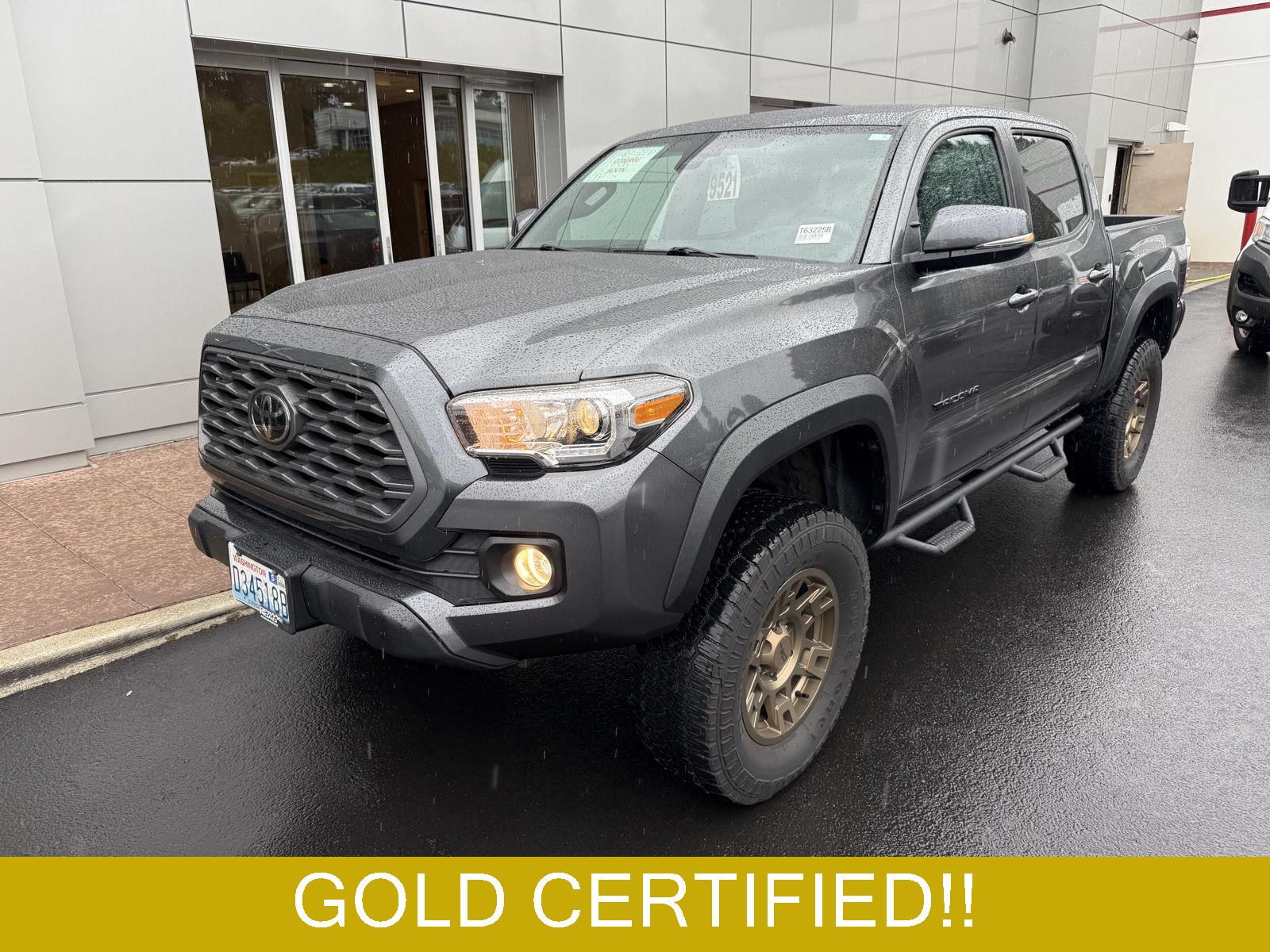 Midnight Black Metallic 2021 Toyota Tacoma Pickup Truck Four-Wheel Drive Manual
