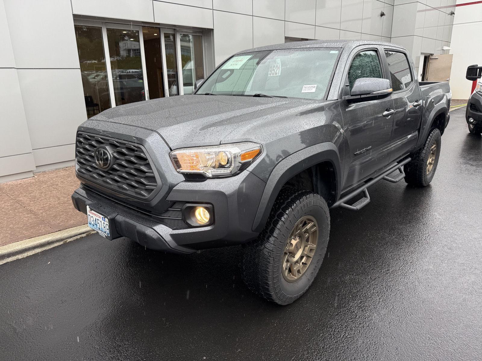 Midnight Black Metallic 2021 Toyota Tacoma Pickup Truck Four-Wheel Drive Manual