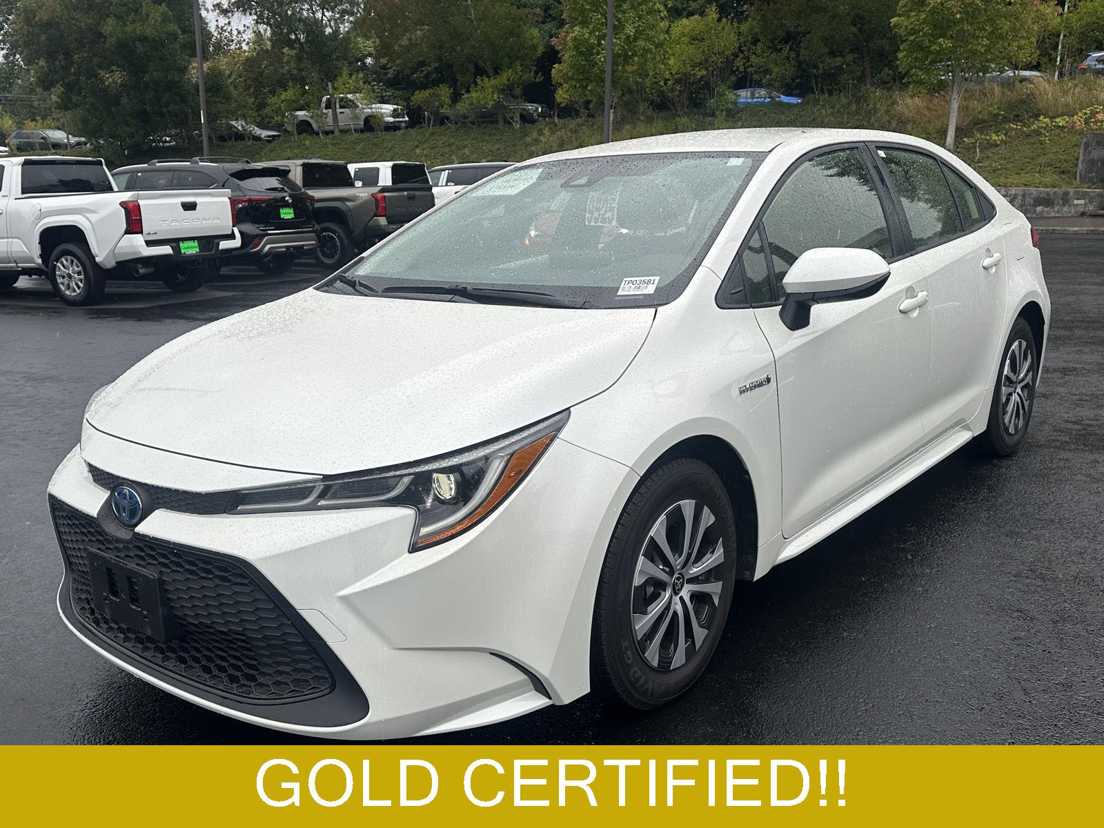 White (Blizzard Pearl) 2021 Toyota Corolla Hybrid Sedan Front-Wheel Drive Continuously Variable Transmission