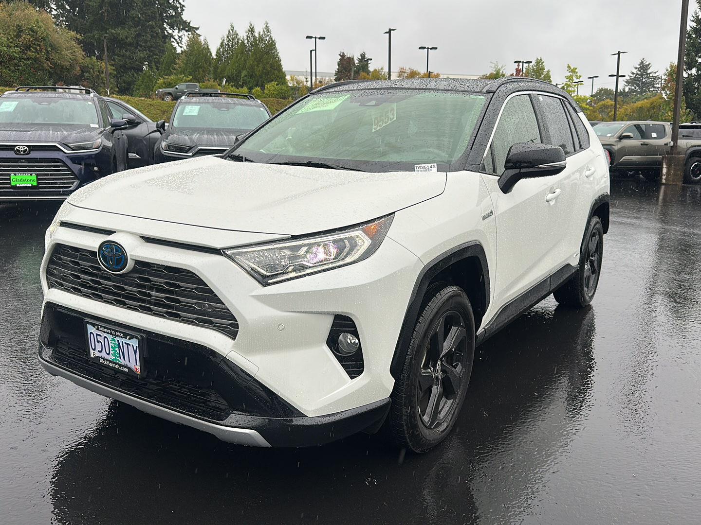 Blizzard Pearl w/Midnight Black Roof 2020 Toyota RAV4 Hybrid SUV / Crossover All-Wheel Drive Continuously Variable Transmission