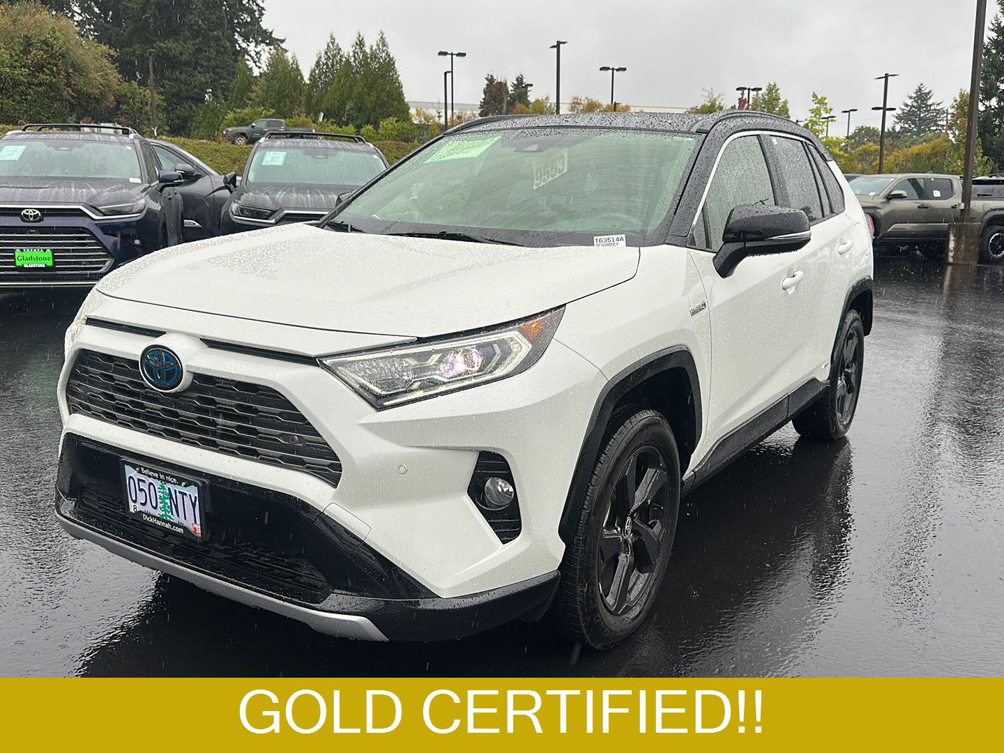 Blizzard Pearl w/Midnight Black Roof 2020 Toyota RAV4 Hybrid SUV / Crossover All-Wheel Drive Continuously Variable Transmission