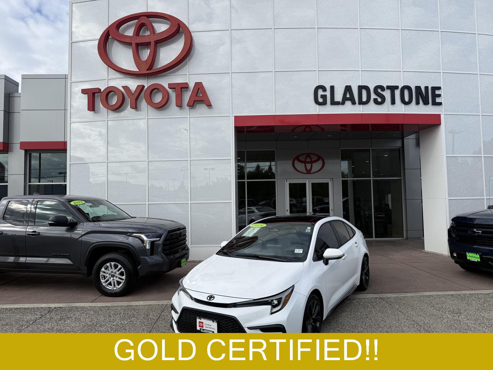 Ice Cap/Midnight Black Metallic 2024 Toyota Corolla Sedan Front-Wheel Drive Continuously Variable Transmission