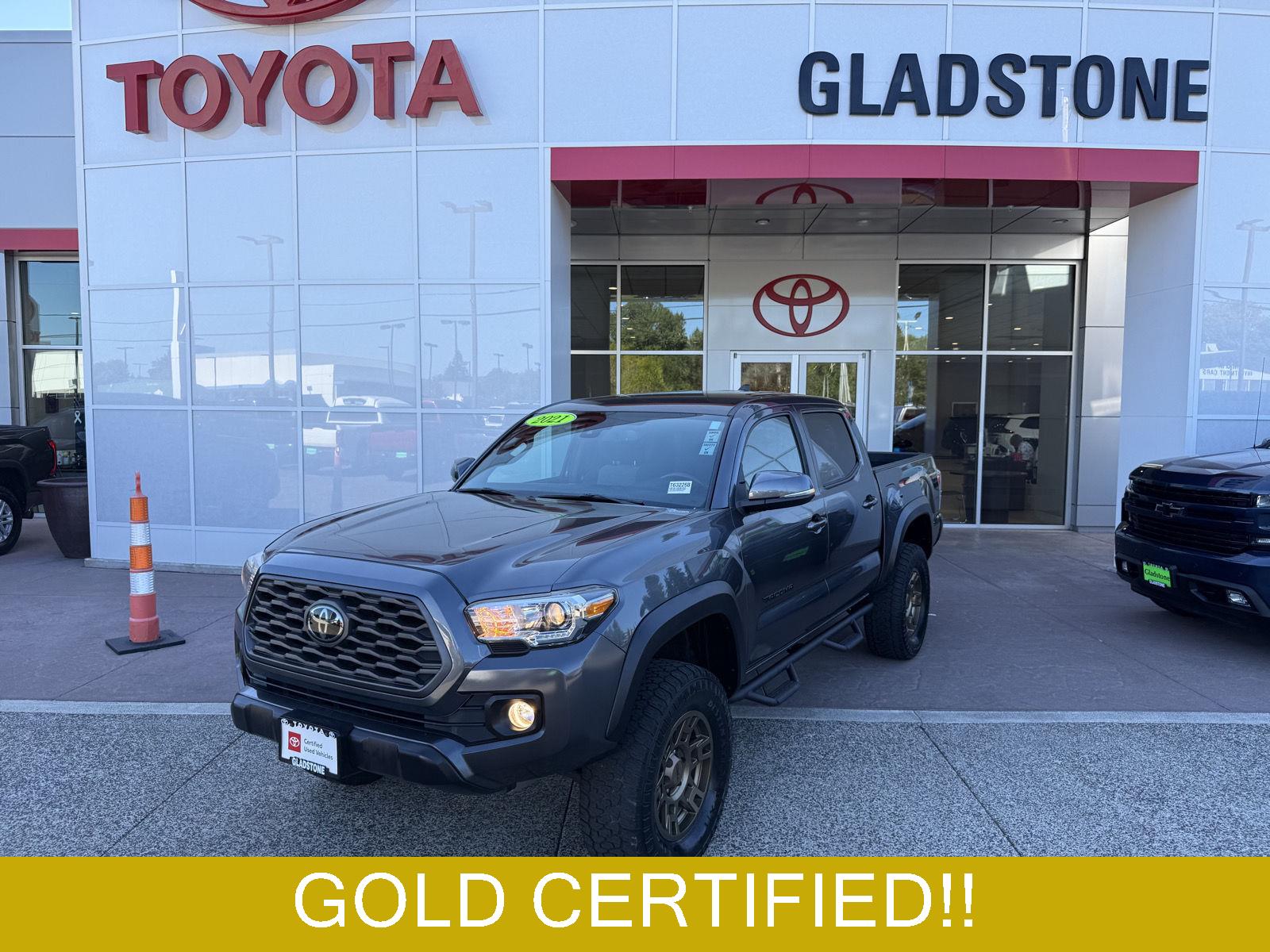 Midnight Black Metallic 2021 Toyota Tacoma Pickup Truck Four-Wheel Drive Manual