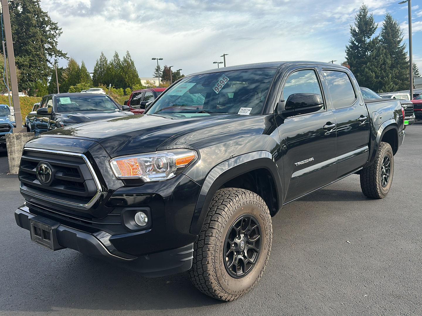 Midnight Black Metallic 2021 Toyota Tacoma Pickup Truck Four-Wheel Drive Automatic