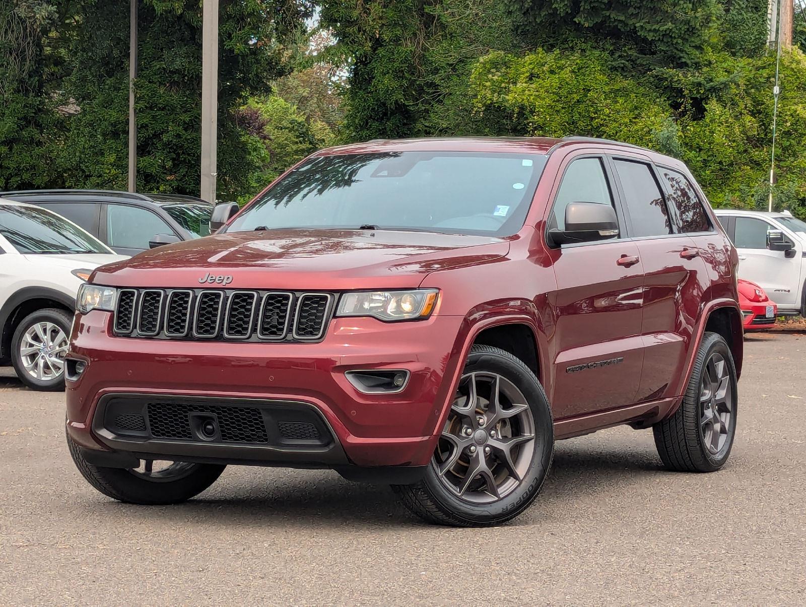 Velvet Red Pearlcoat 2021 Jeep Grand Cherokee SUV / Crossover Four-Wheel Drive 8-Speed Automatic