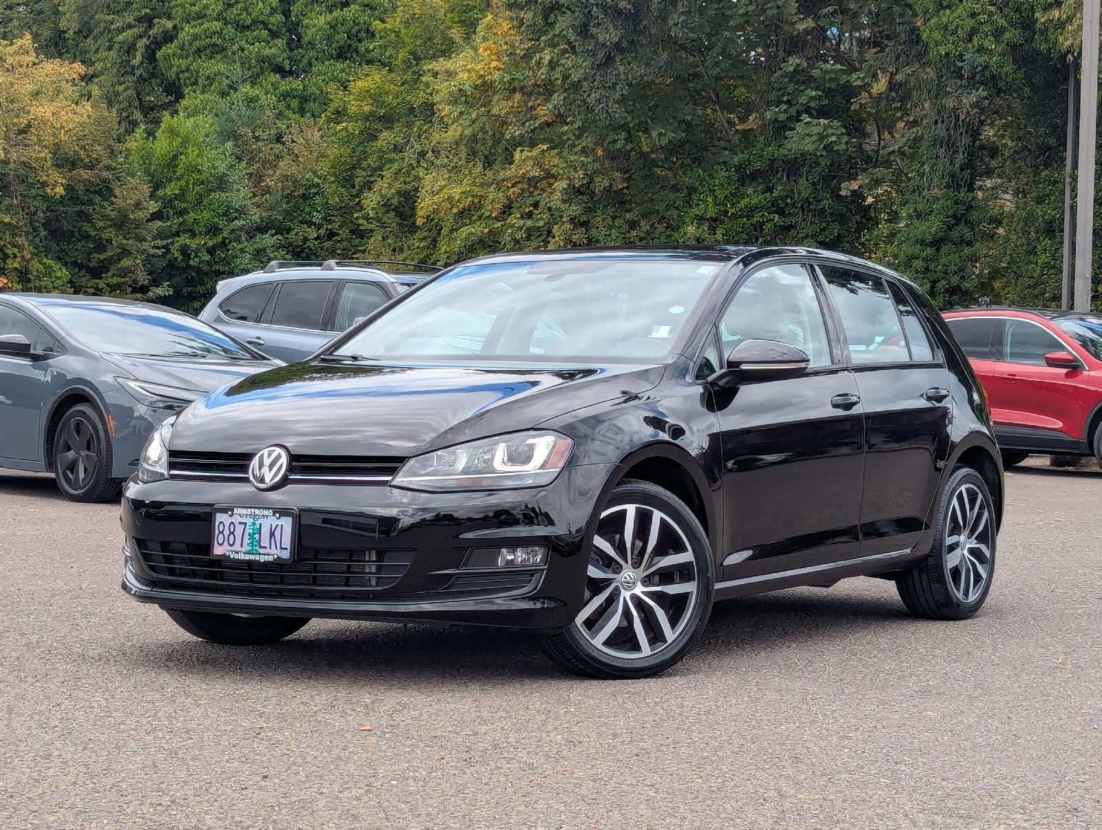 Black 2016 Volkswagen Golf Hatchback Front-Wheel Drive Automatic