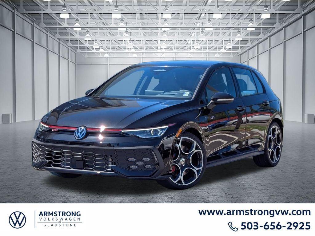 mythos black metallic 2026 Volkswagen Golf GTI Hatchback Front-Wheel Drive Automatic