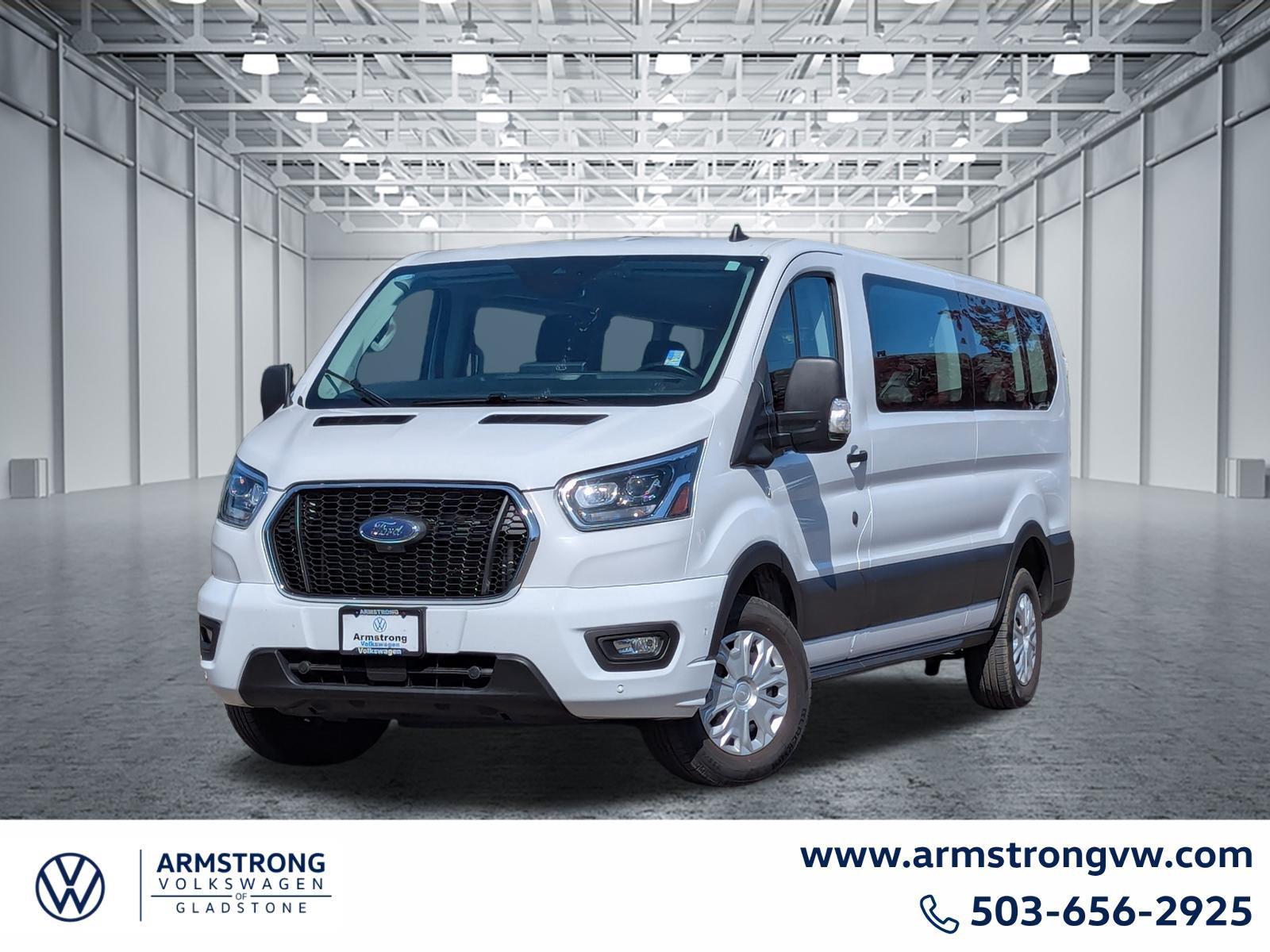 Agate Black 2023 Ford Transit Passenger Van Rear-Wheel Drive