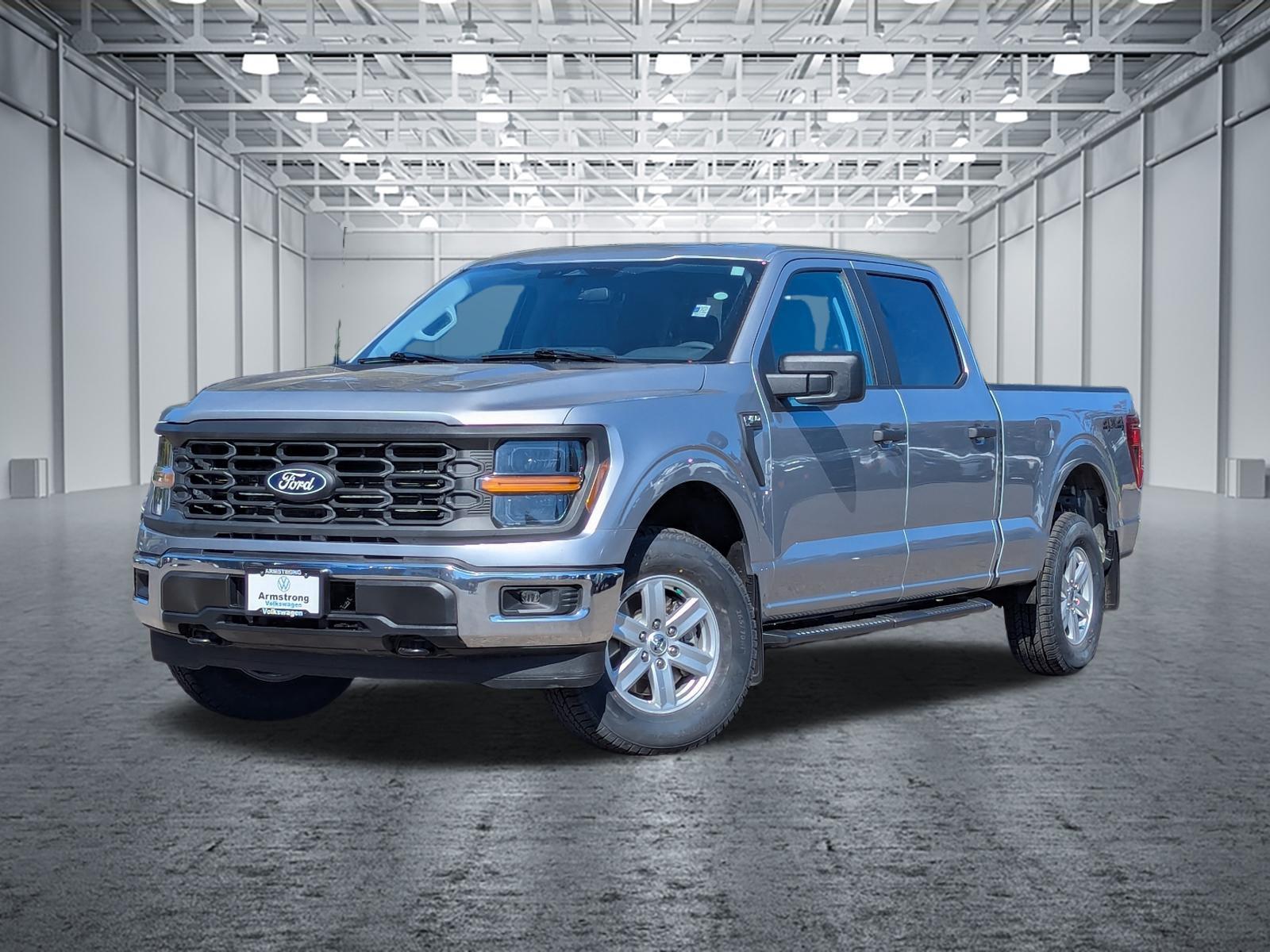 Iconic Silver 2024 Ford F-150 Pickup Truck Four-Wheel Drive Automatic