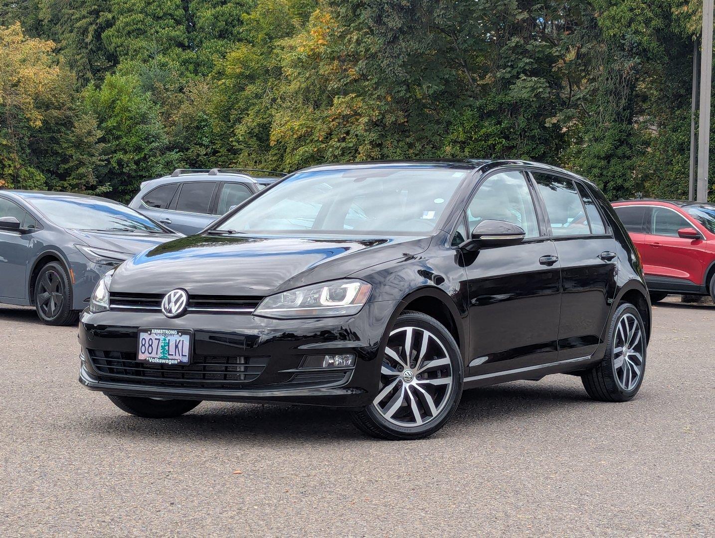 Black 2016 Volkswagen Golf Hatchback Front-Wheel Drive Automatic