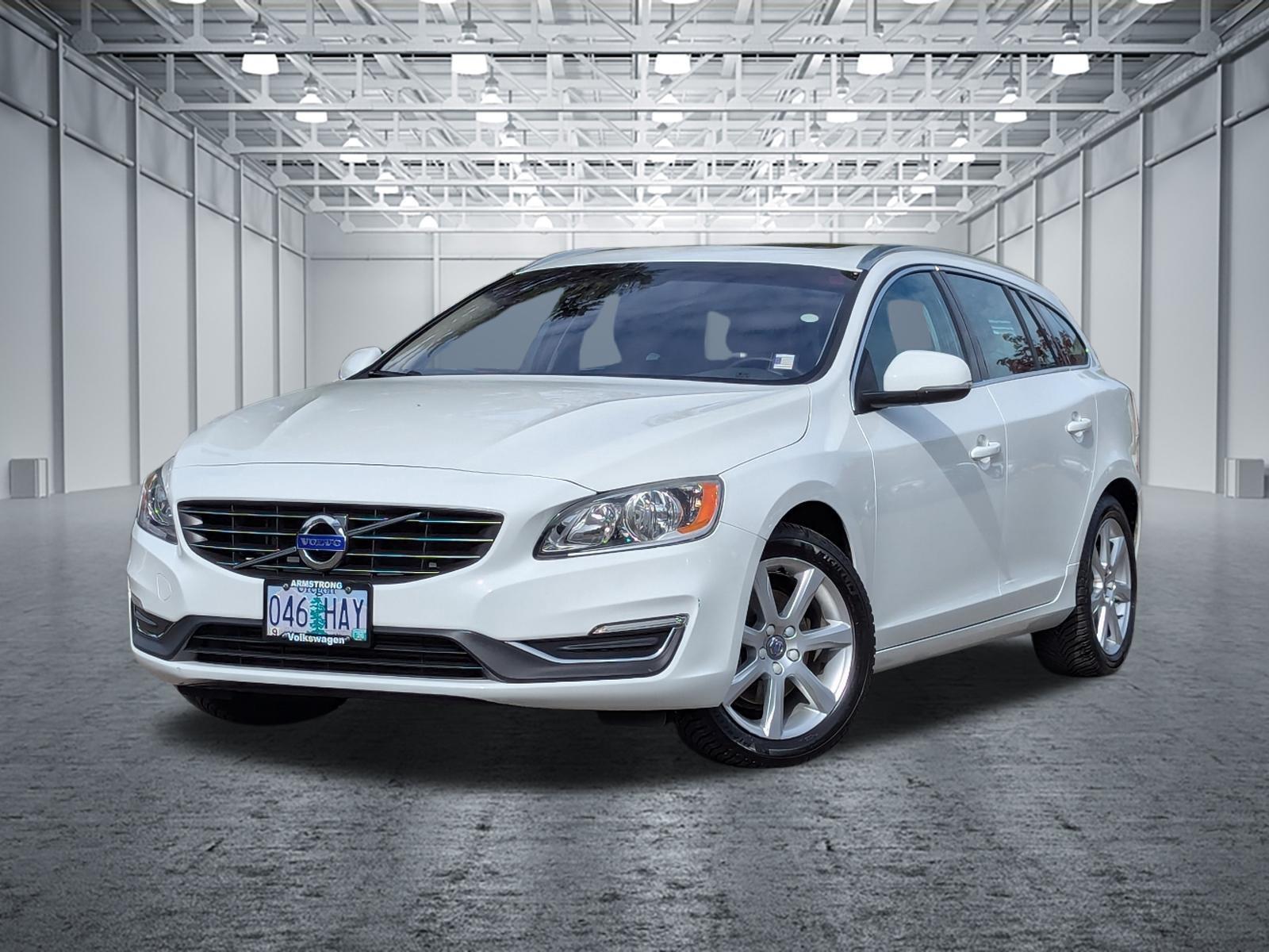Ice White 2016 Volvo V60 Wagon Front-Wheel Drive Automatic