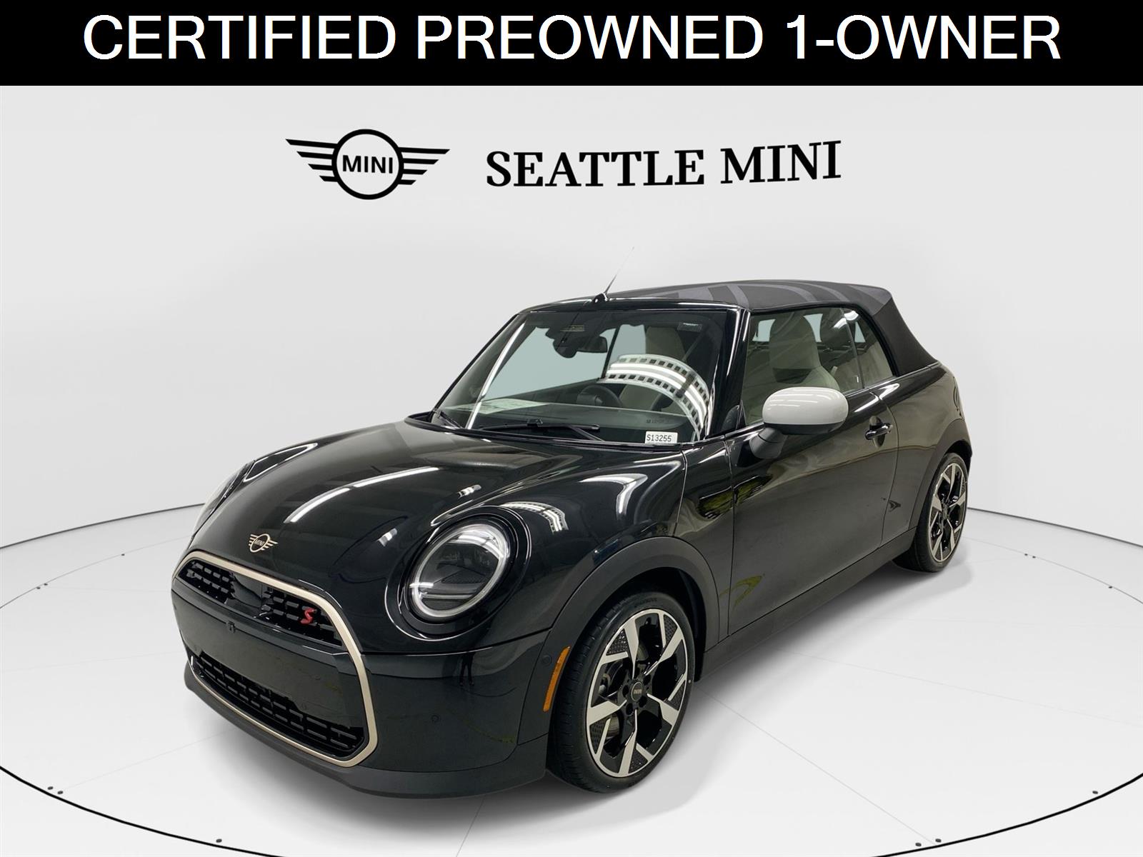 Midnight Black II Metallic 2026 MINI Cooper Convertible Front-Wheel Drive 7-Speed Automatic