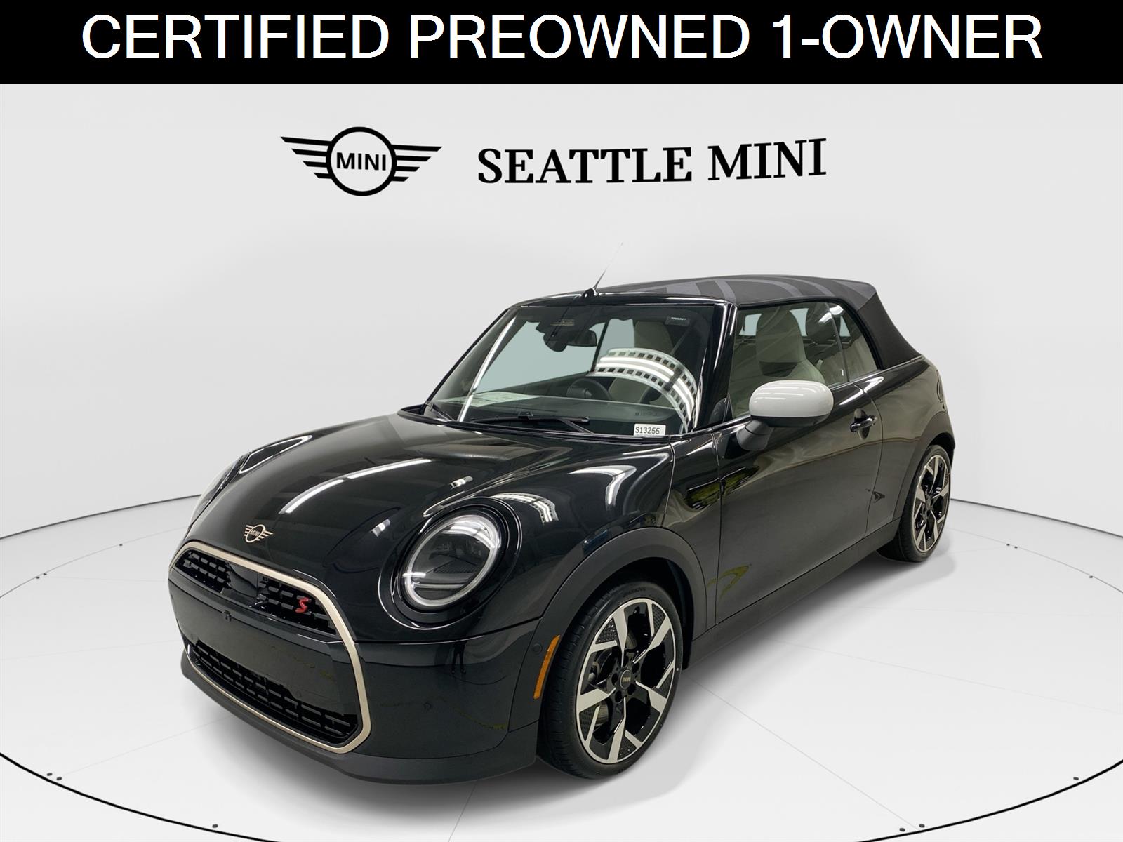Midnight Black II Metallic 2026 MINI Cooper Convertible Front-Wheel Drive 7-Speed Automatic