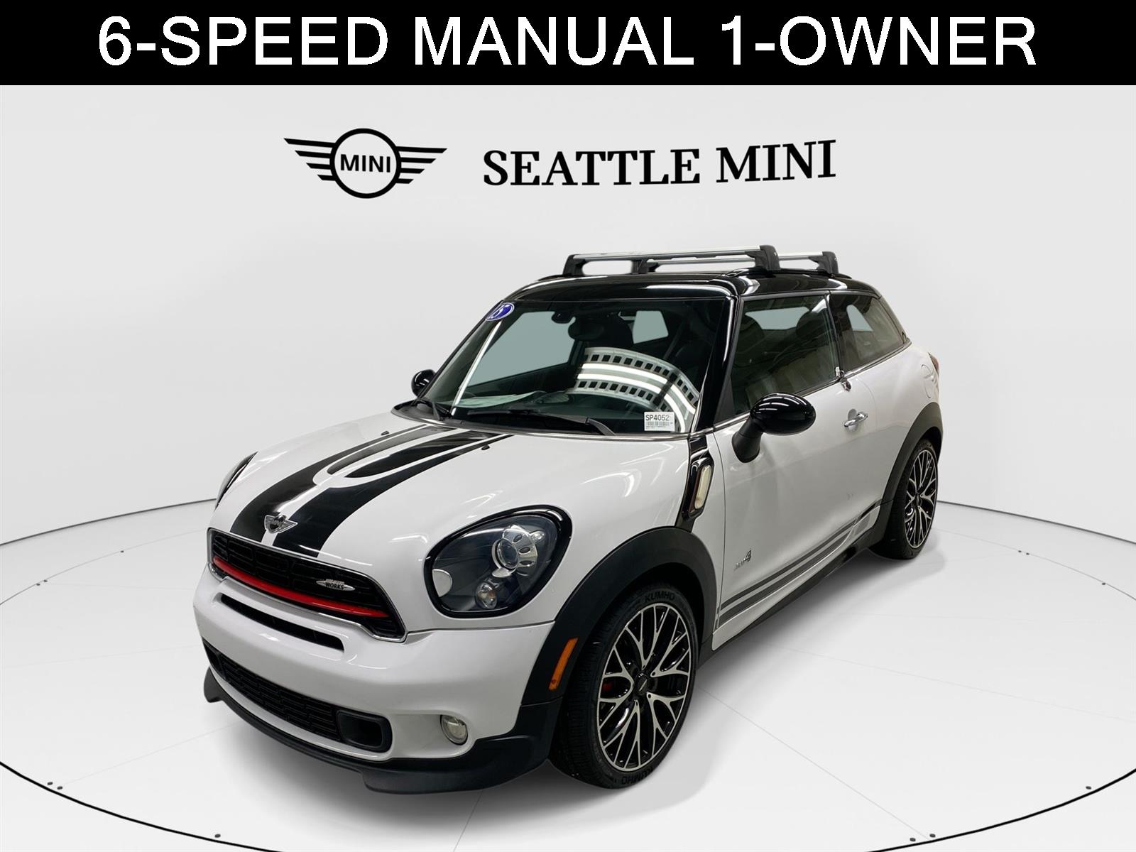 Light White 2015 MINI Cooper Paceman John Cooper Works ALL4 AWD Hatchback All-Wheel Drive Manual