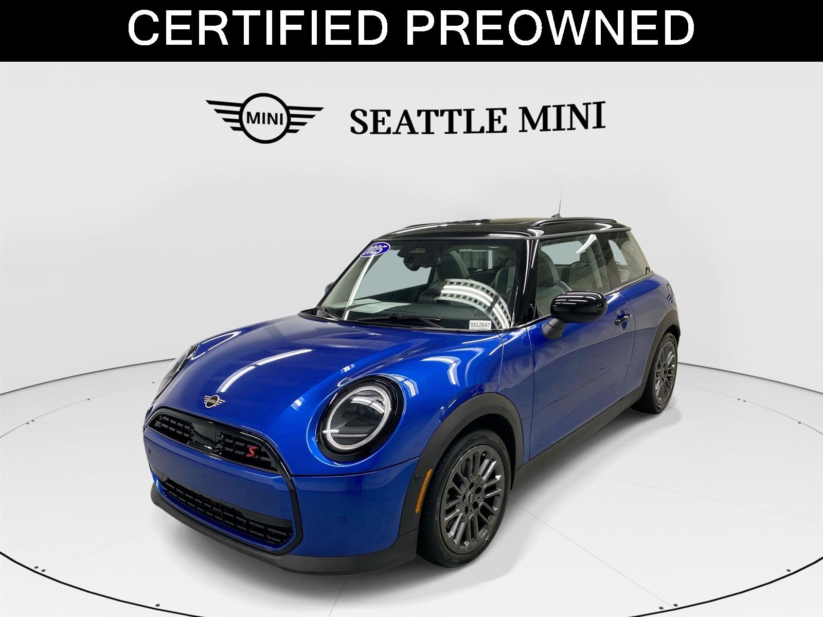 Blazing Blue Metallic 2025 MINI Cooper Hatchback Front-Wheel Drive 7-Speed Automatic