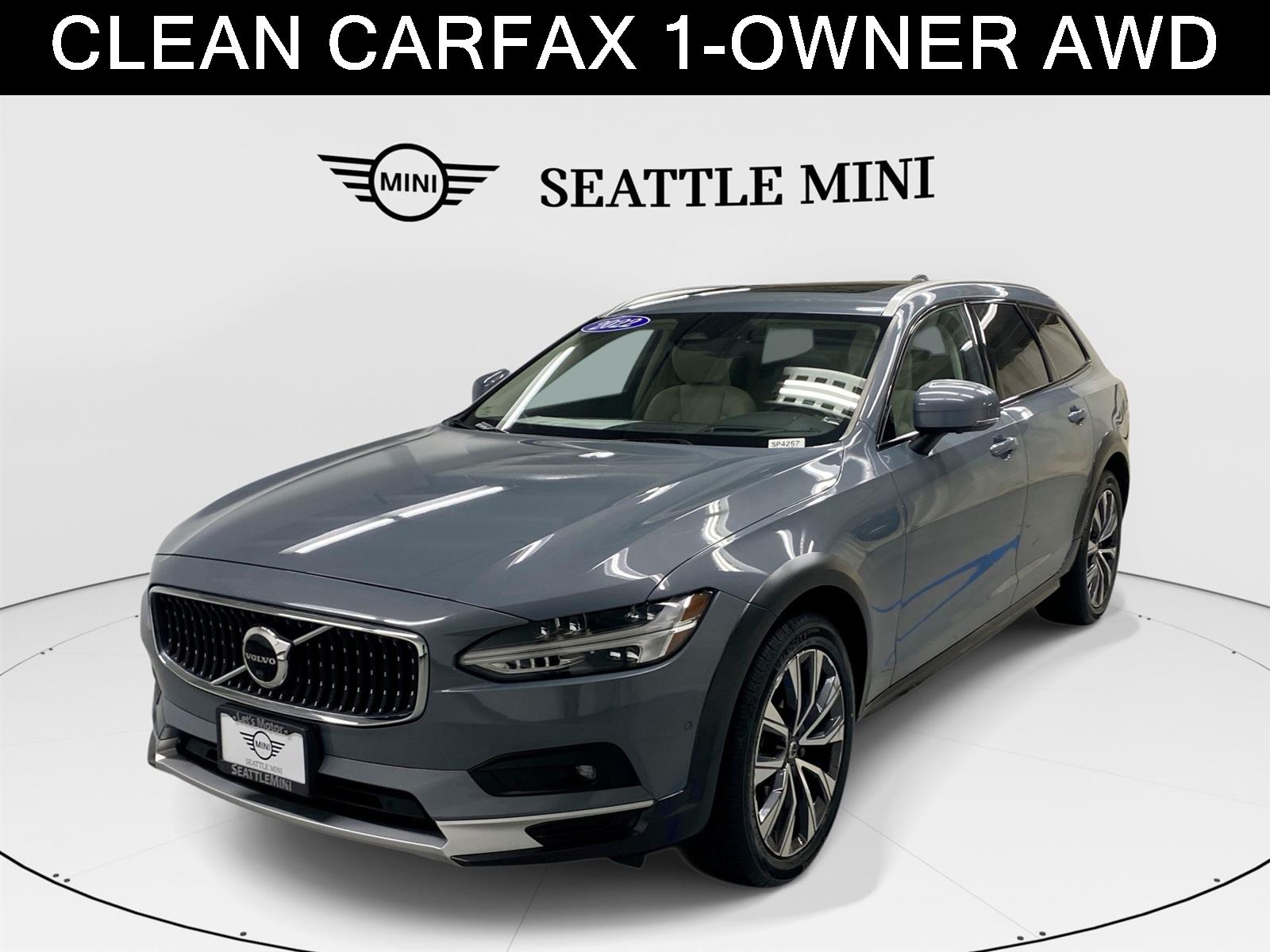 Gray (Thunder Grey Metallic) 2022 Volvo V90 Wagon All-Wheel Drive 8-Speed Automatic