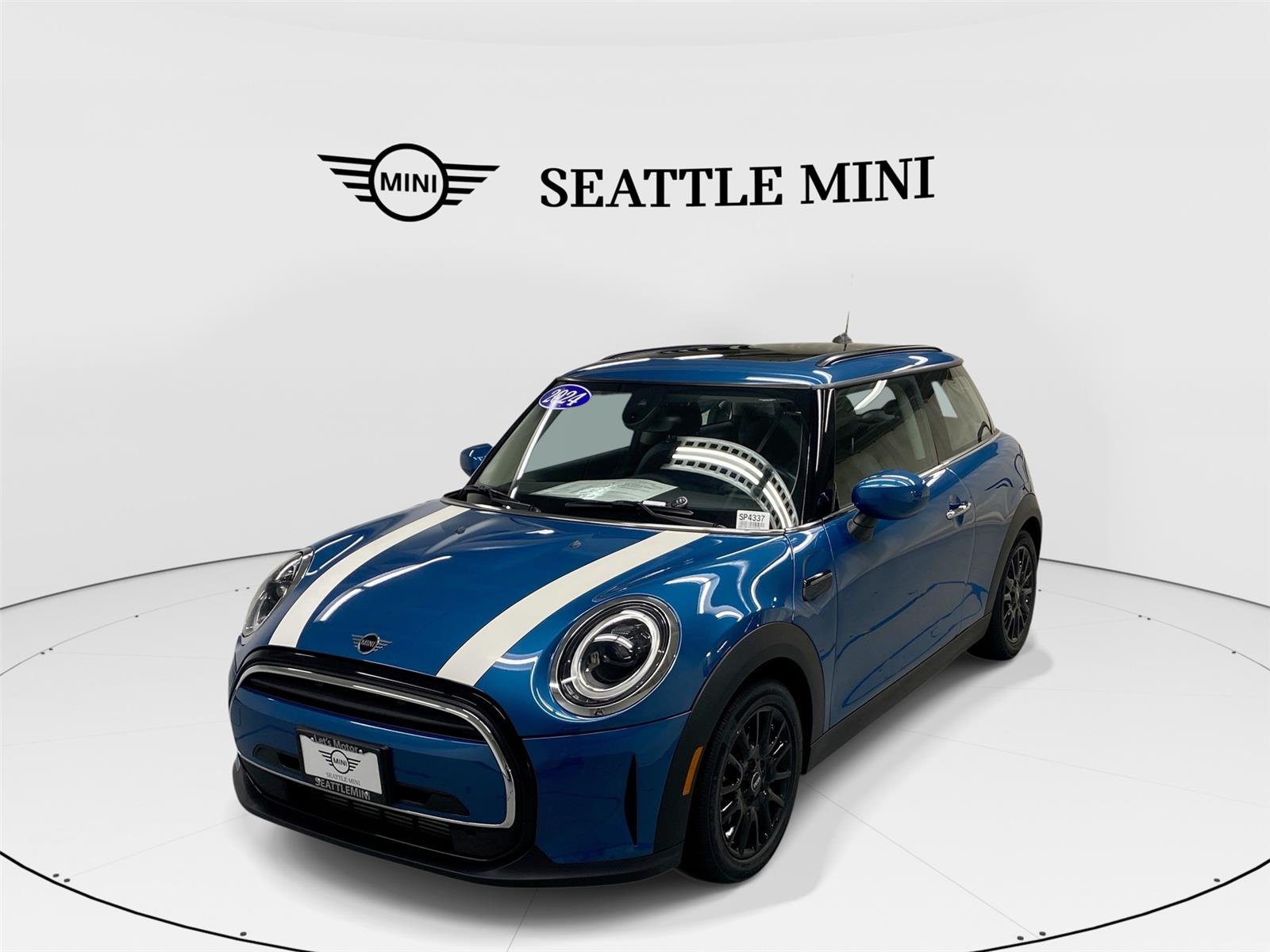 Island Blue Metallic 2024 MINI Cooper Hatchback Front-Wheel Drive 7-Speed Dual Clutch