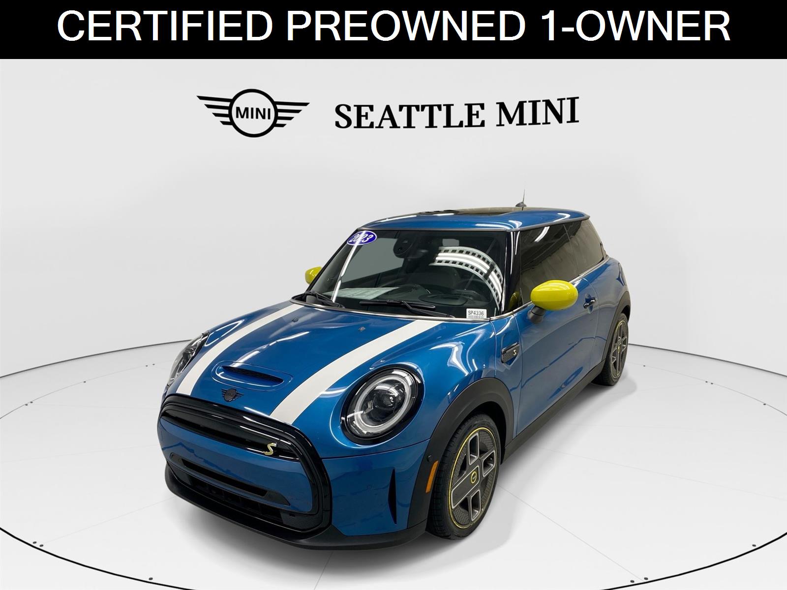 Island Blue Metallic 2023 MINI Cooper Hatchback Front-Wheel Drive 1-Speed Automatic