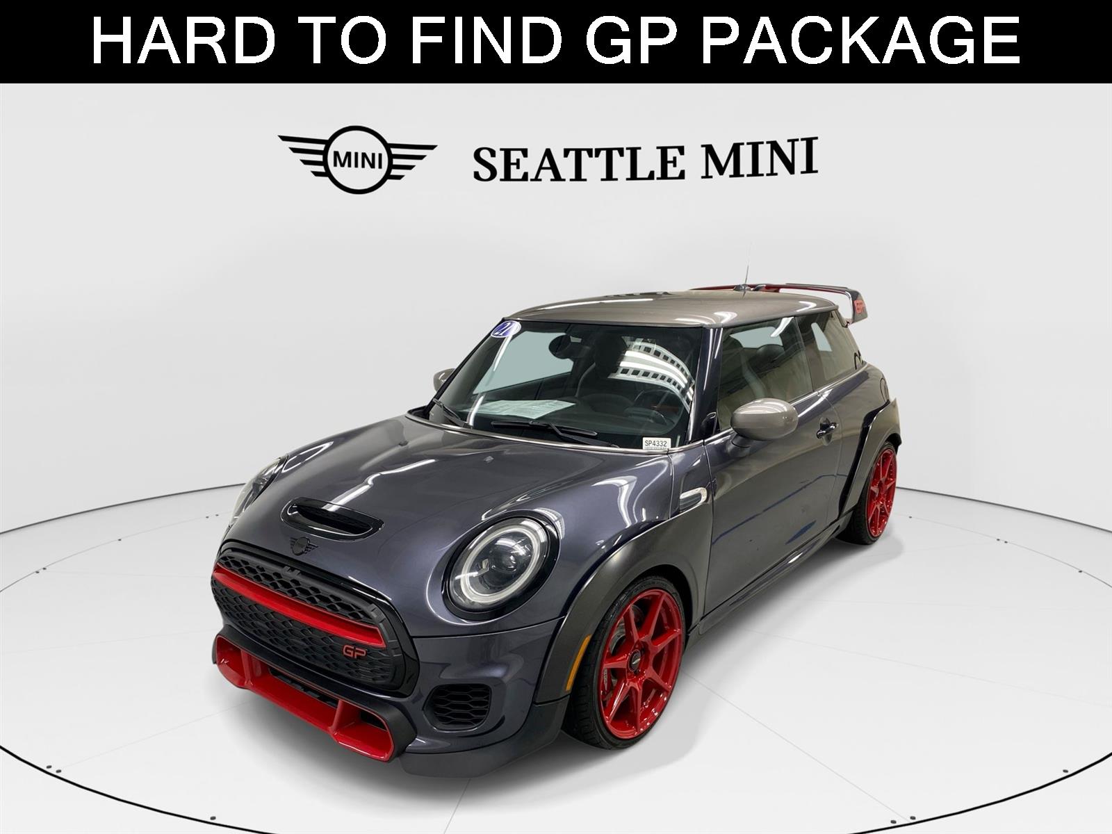 Gray (Racing Grey Metallic) 2021 MINI Cooper Hatchback Front-Wheel Drive 8-Speed Automatic
