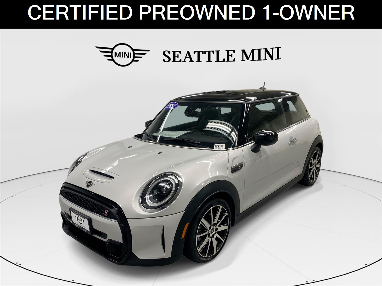 WHITE SILVER METALLIC 2022 MINI Cooper Hatchback Front-Wheel Drive 7-Speed Automatic