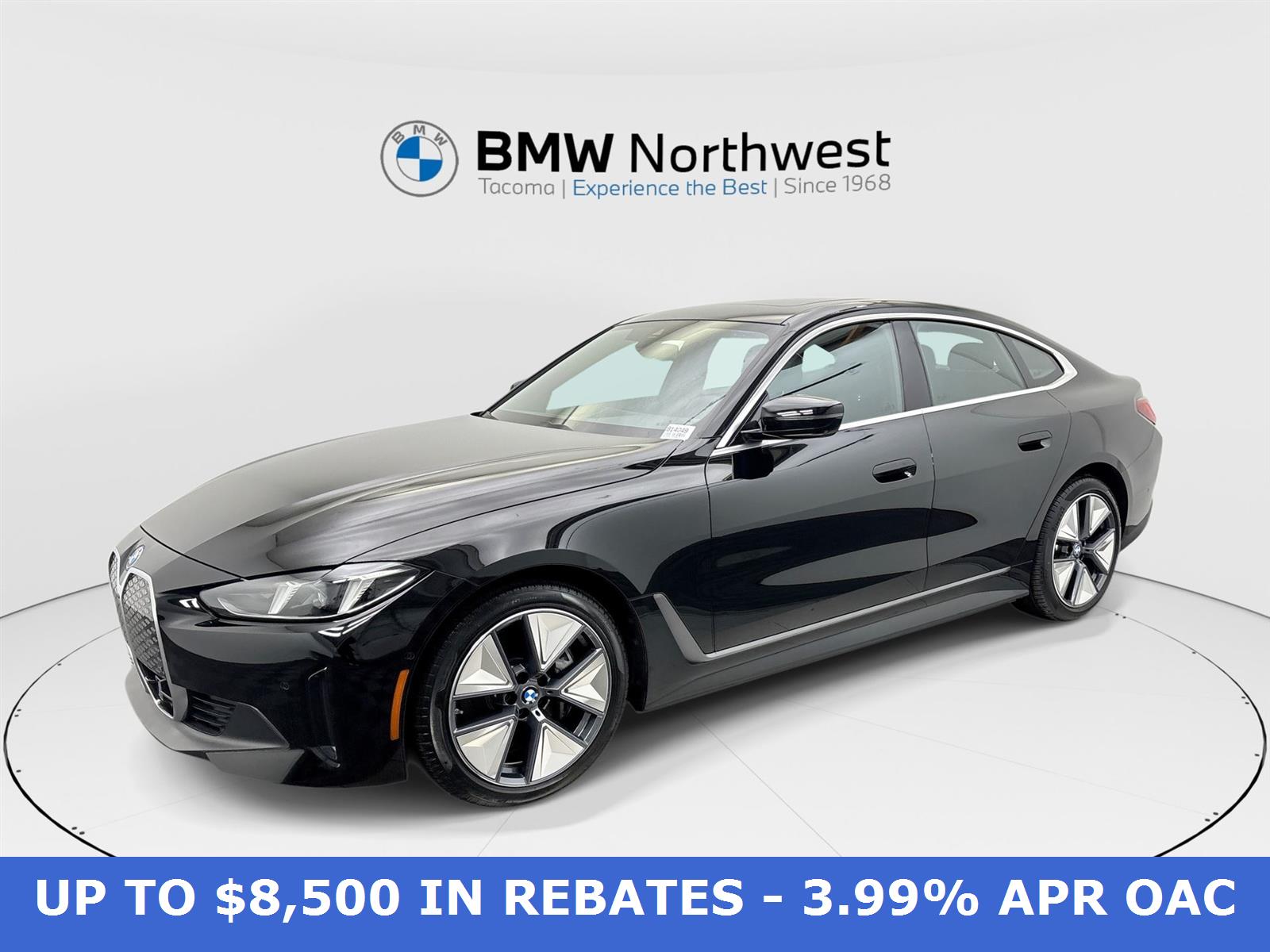 Jet Black 2025 BMW i4 xDrive40 Gran Coupe AWD Sedan All-Wheel Drive 1-Speed Automatic