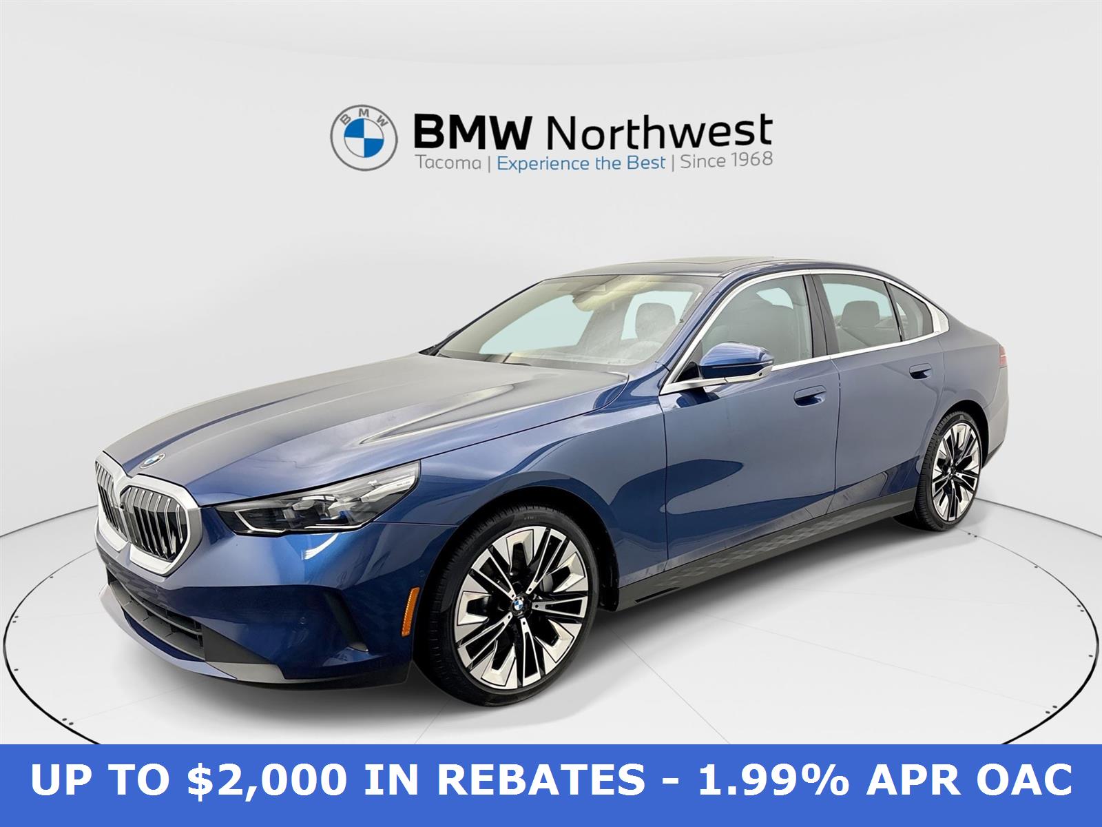 Phytonic Blue Metallic 2025 BMW 5 Series Sedan All-Wheel Drive 8-Speed Automatic