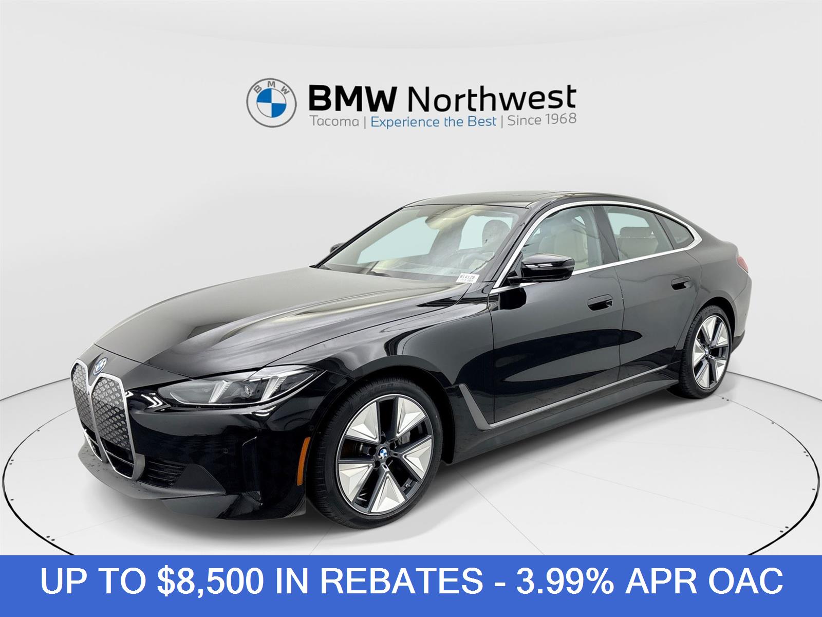 Jet Black 2025 BMW i4 xDrive40 Gran Coupe AWD Sedan All-Wheel Drive 1-Speed Automatic