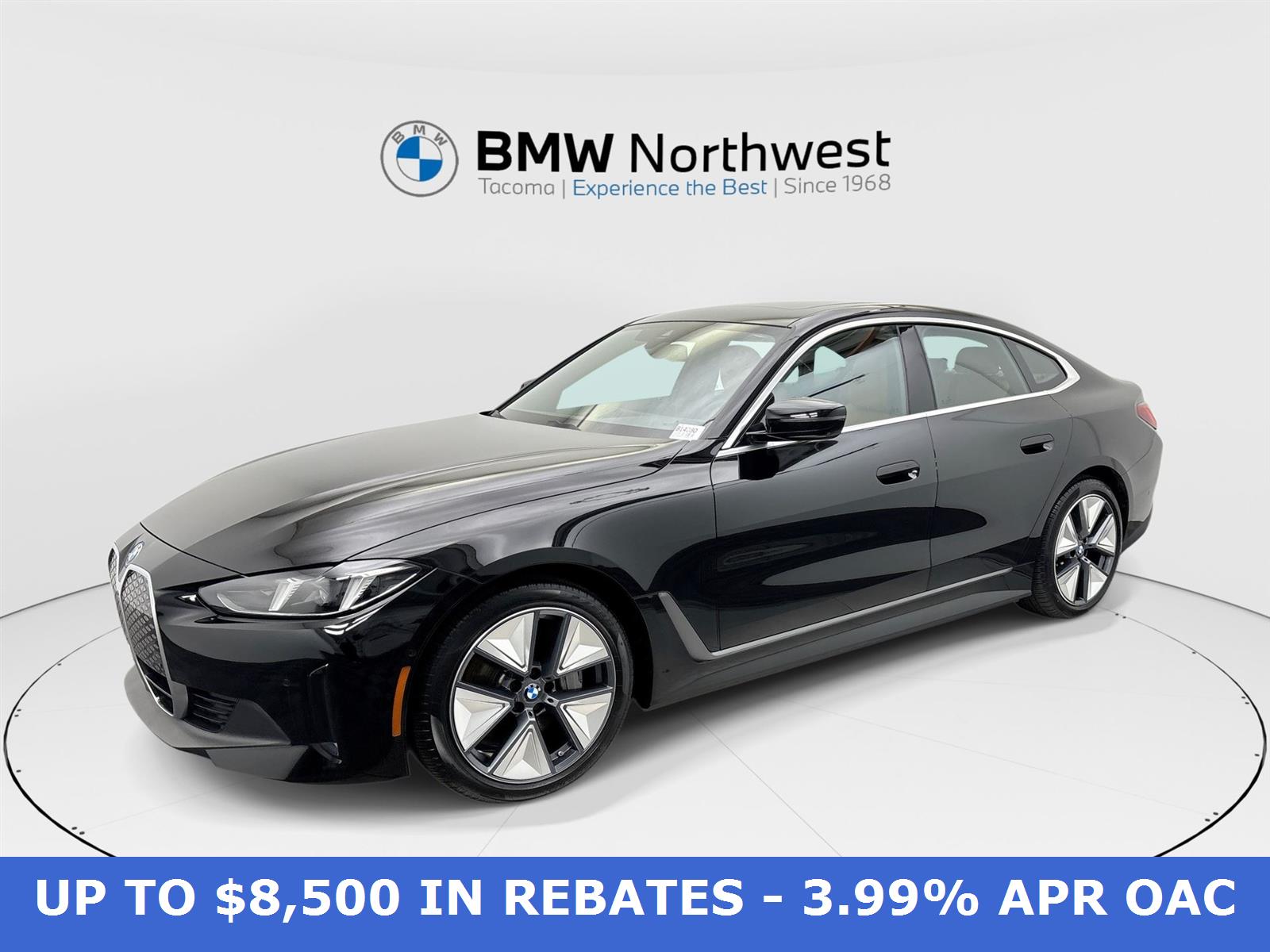 Jet Black 2025 BMW i4 xDrive40 Gran Coupe AWD Sedan All-Wheel Drive 1-Speed Automatic
