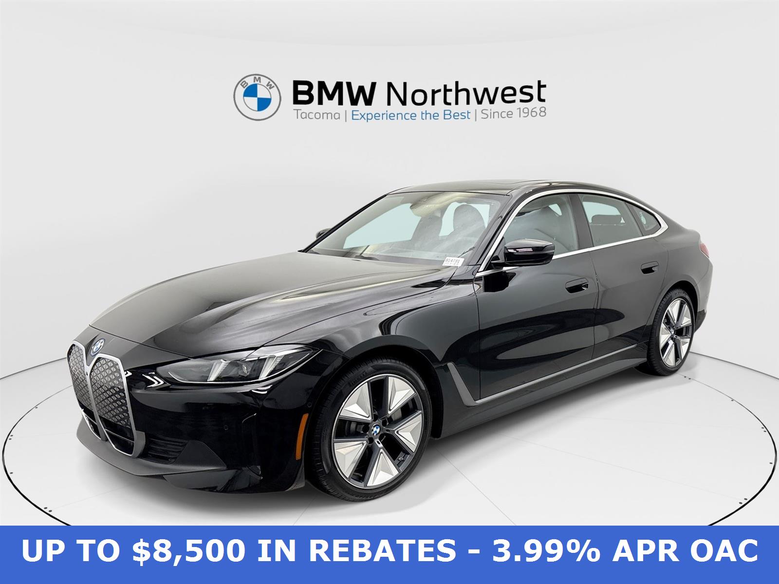 Jet Black 2025 BMW i4 xDrive40 Gran Coupe AWD Sedan All-Wheel Drive 1-Speed Automatic