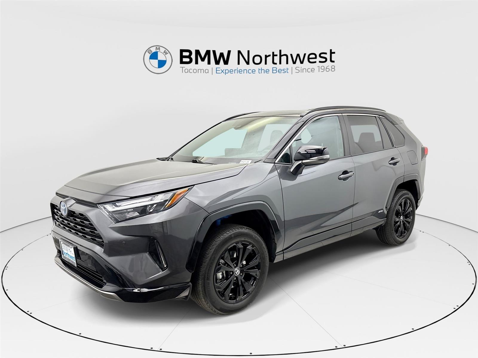Silver Sky Metallic/Midnight Black Metallic 2024 Toyota RAV4 Hybrid SUV / Crossover All-Wheel Drive Continuously Variable Transmission