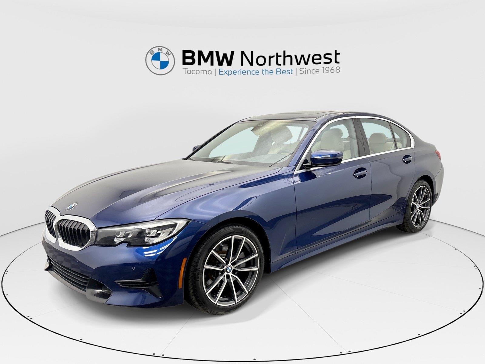 Mediterranean Blue Metallic 2019 BMW 3 Series Sedan Rear-Wheel Drive 8-Speed Automatic