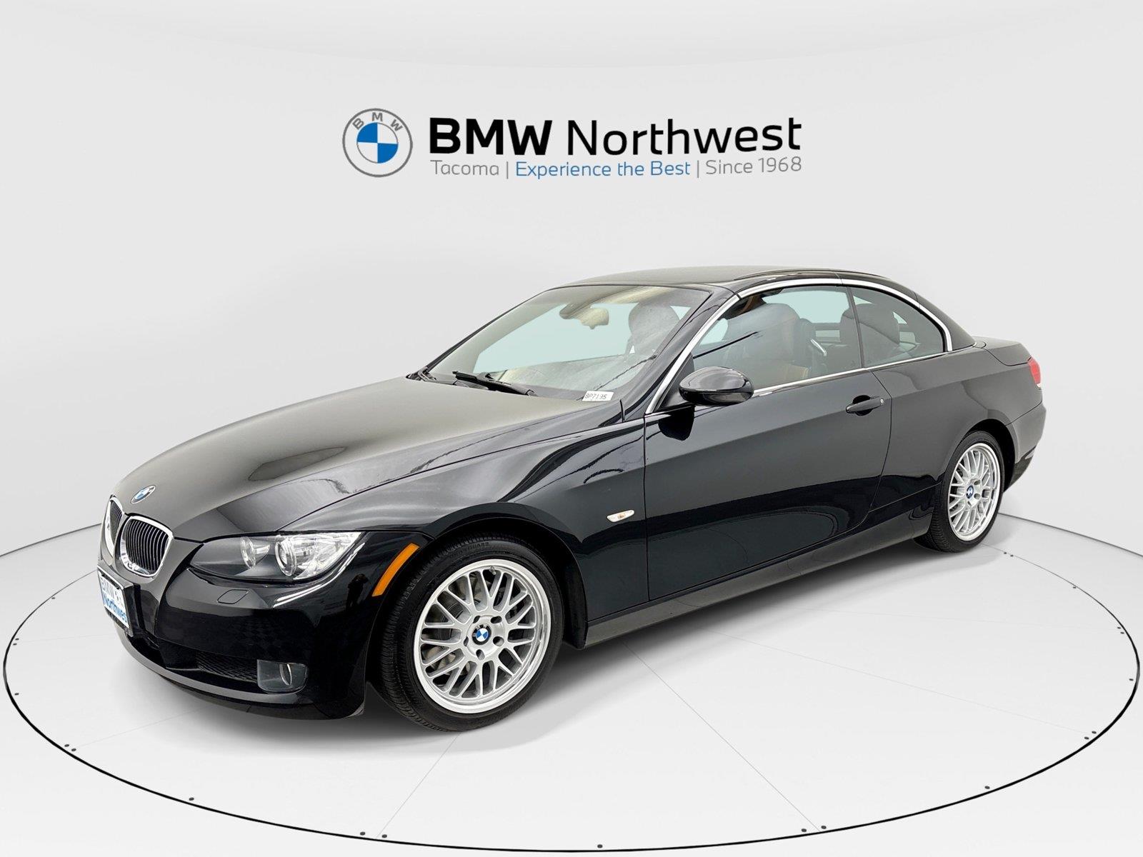Black 2008 BMW 3 Series Convertible Rear-Wheel Drive Manual