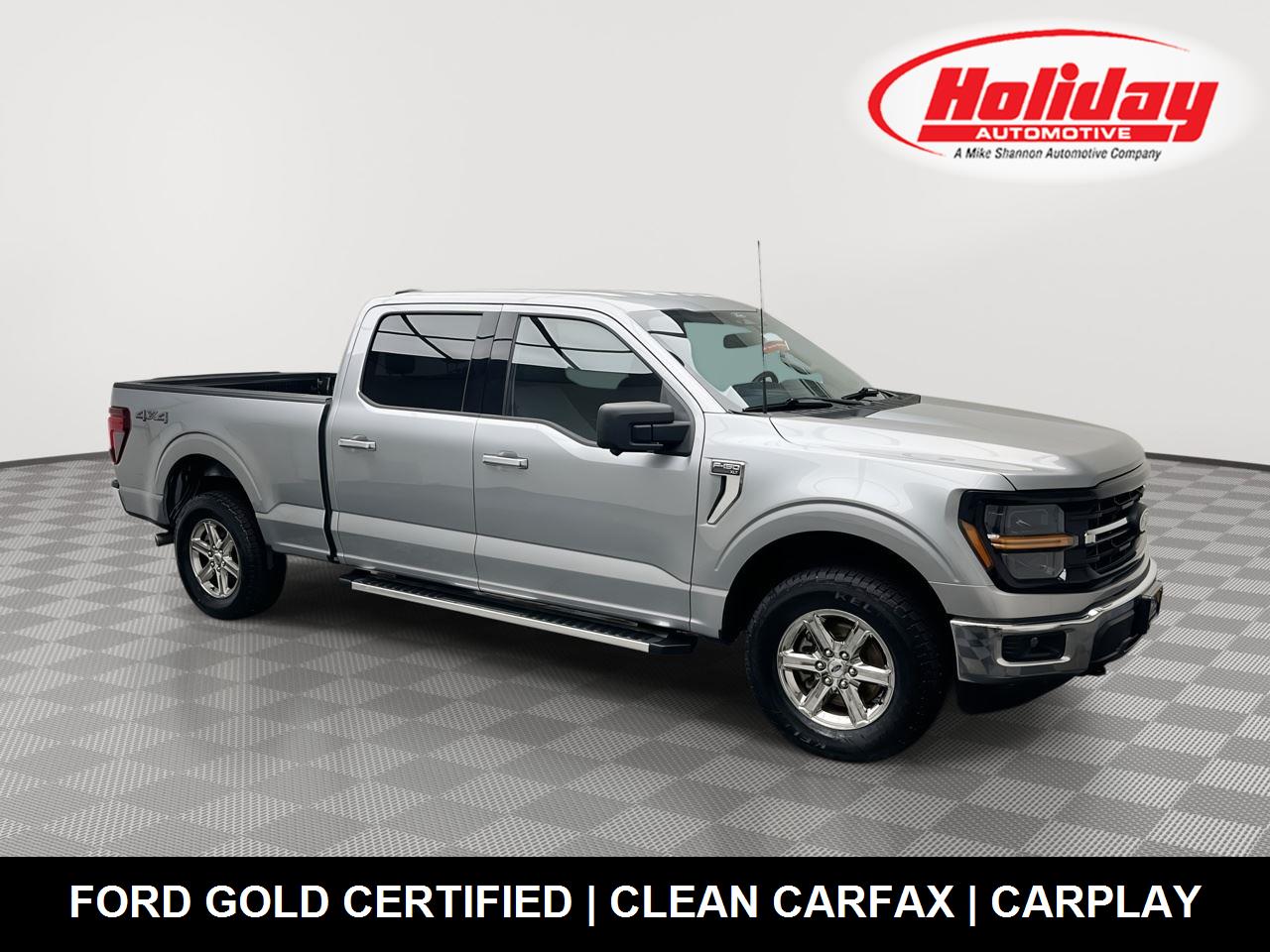 Iconic Silver 2024 Ford F-150 Pickup Truck Four-Wheel Drive Automatic