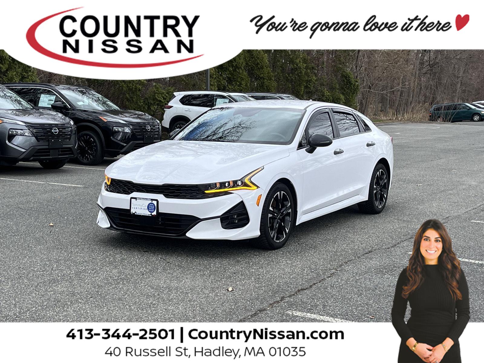 Glacial White Pearl 2023 Kia K5 GT-Line FWD Sedan Front-Wheel Drive 8-Speed Automatic