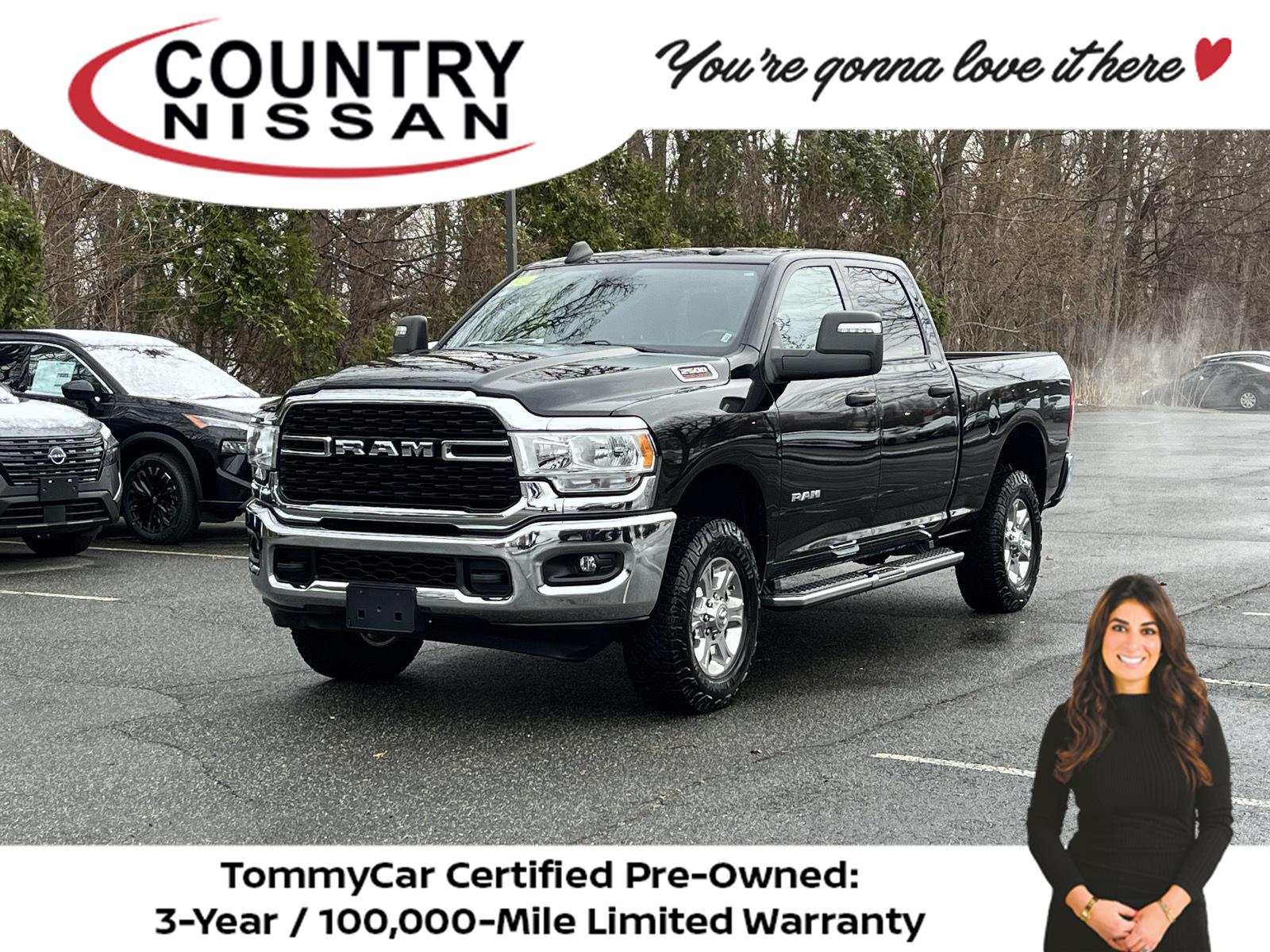 Diamond Black Crystal Pearlcoat 2024 RAM 2500 Big Horn Crew Cab 4WD Pickup Truck Four-Wheel Drive 8-Speed Automatic