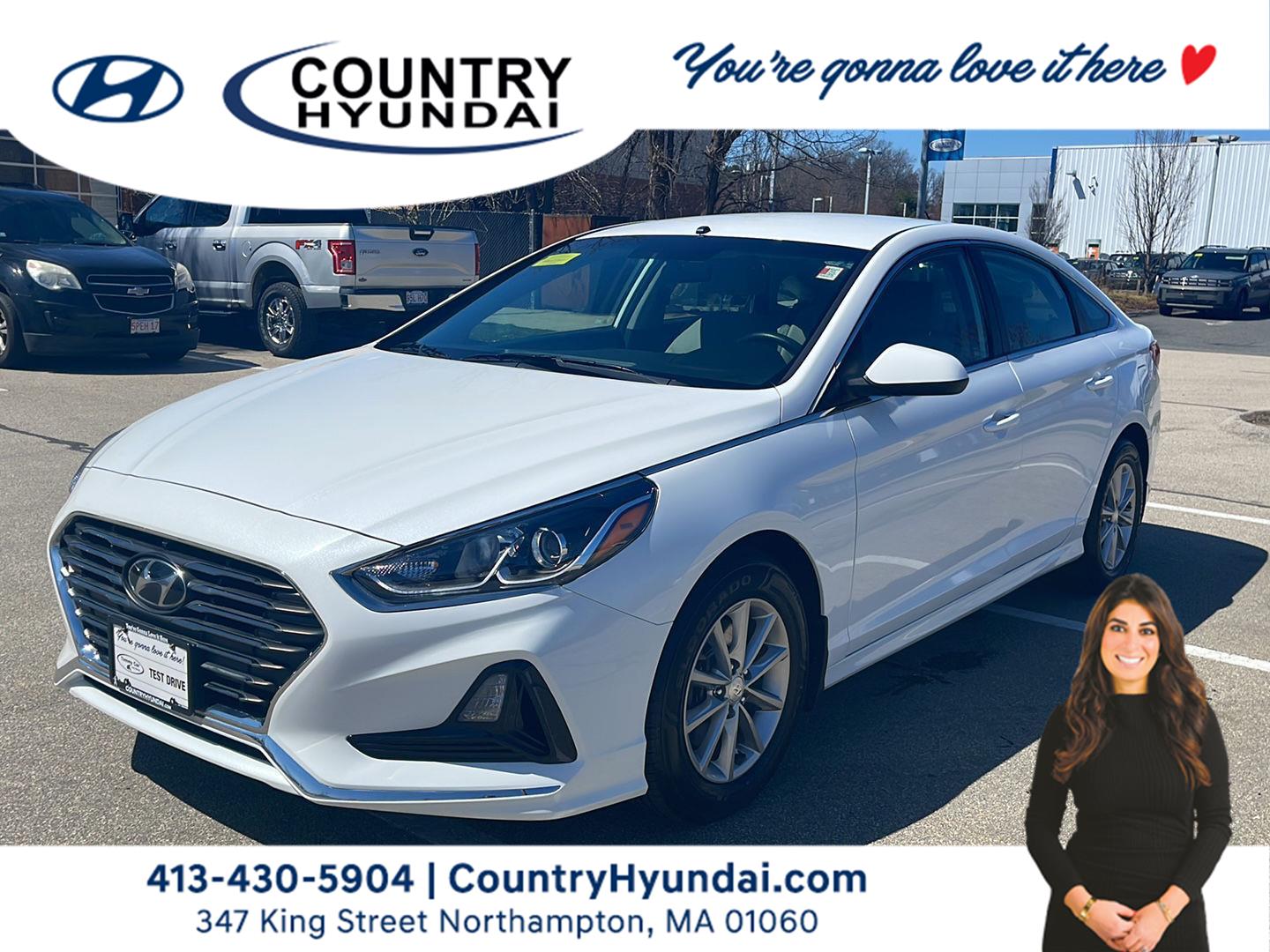 Quartz White Pearl 2019 Hyundai Sonata SE FWD Sedan Front-Wheel Drive Automatic