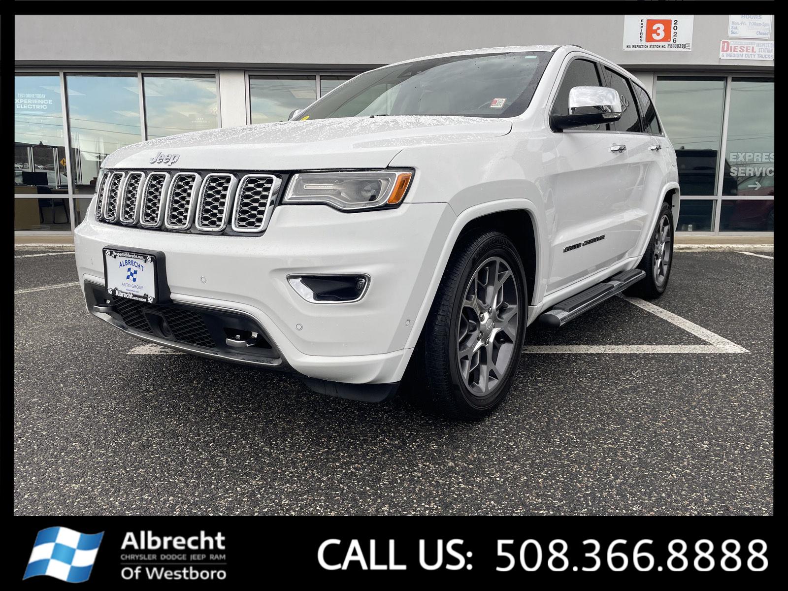 Bright White Clearcoat 2021 Jeep Grand Cherokee Overland 4WD SUV / Crossover Four-Wheel Drive 8-Speed Automatic
