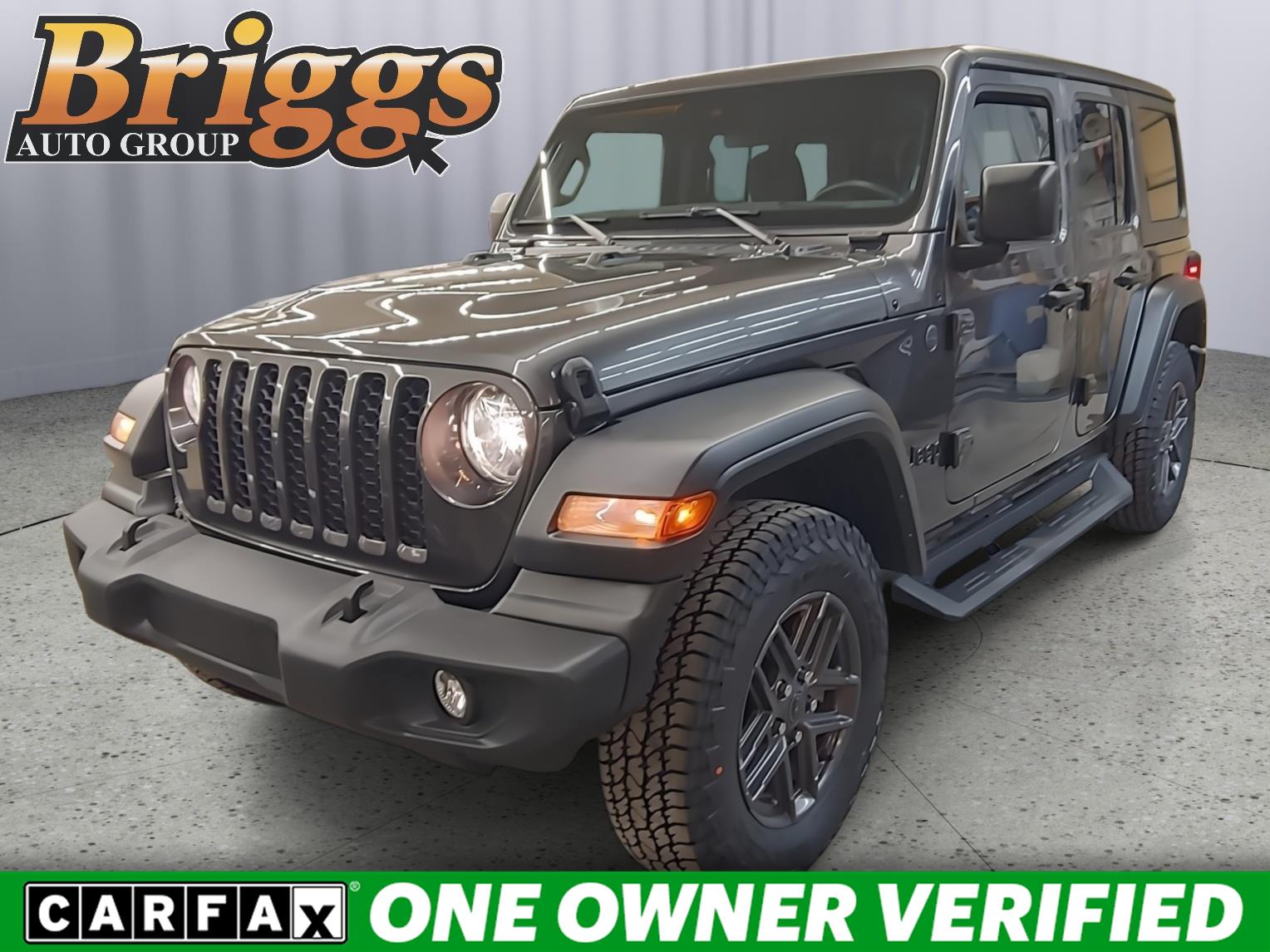 Gray (Granite Crystal Metallic Clearcoat) 2024 Jeep Wrangler Sport S 4-Door 4WD SUV / Crossover Four-Wheel Drive 8-Speed Automatic
