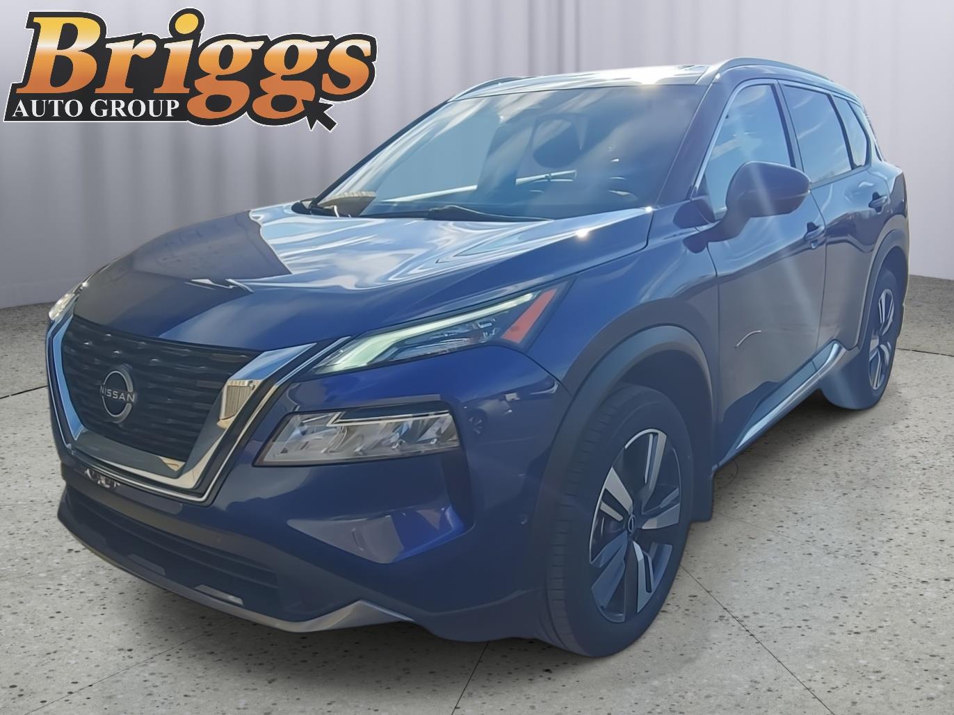 Caspian Blue Metallic 2023 Nissan Rogue SL AWD SUV / Crossover All-Wheel Drive Continuously Variable Transmission