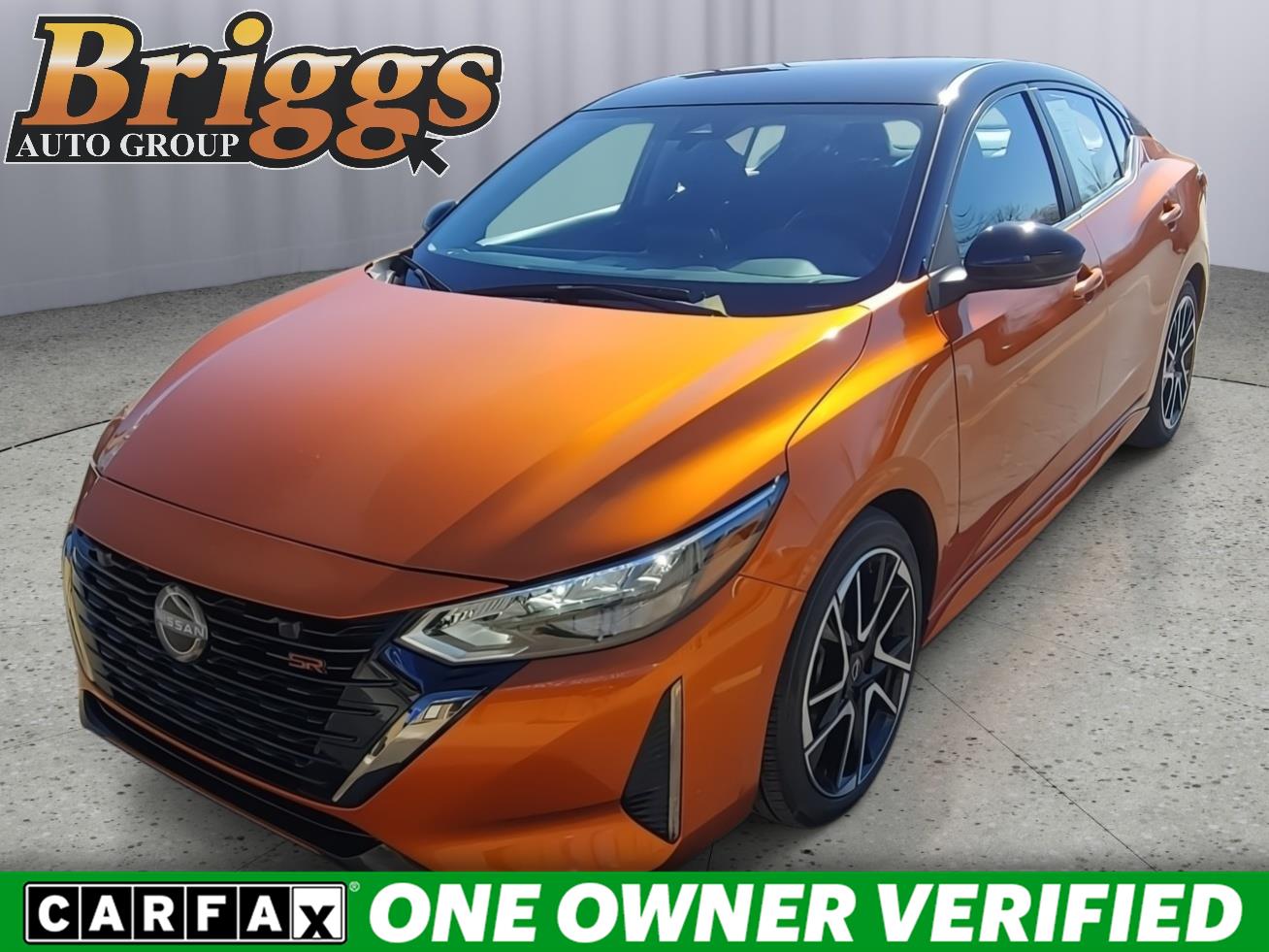 Monarch Orange Metallic/Super Black 2024 Nissan Sentra SR FWD Sedan Front-Wheel Drive Continuously Variable Transmission