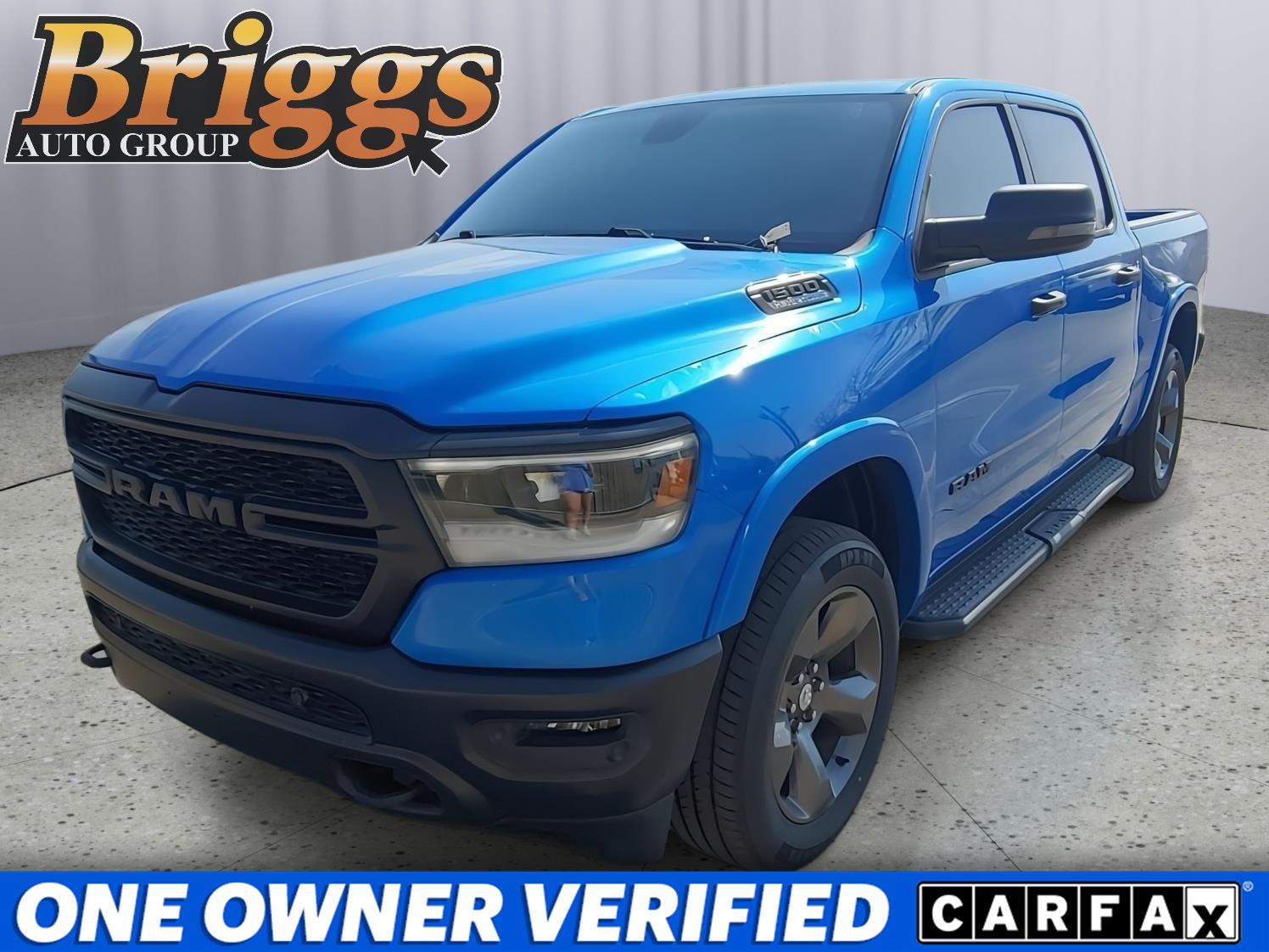 Hydro Blue Pearlcoat 2023 RAM 1500 Big Horn Crew Cab 4WD Pickup Truck Four-Wheel Drive 8-Speed Automatic