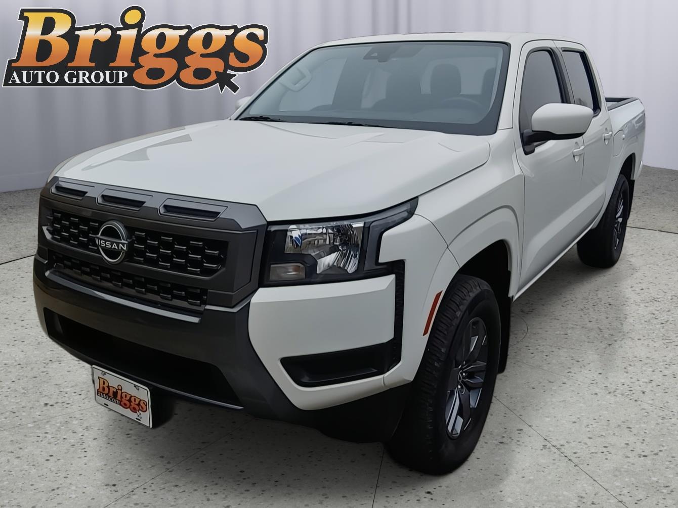 Glacier White 2025 Nissan Frontier SV Crew Cab 4WD Pickup Truck Four-Wheel Drive Automatic