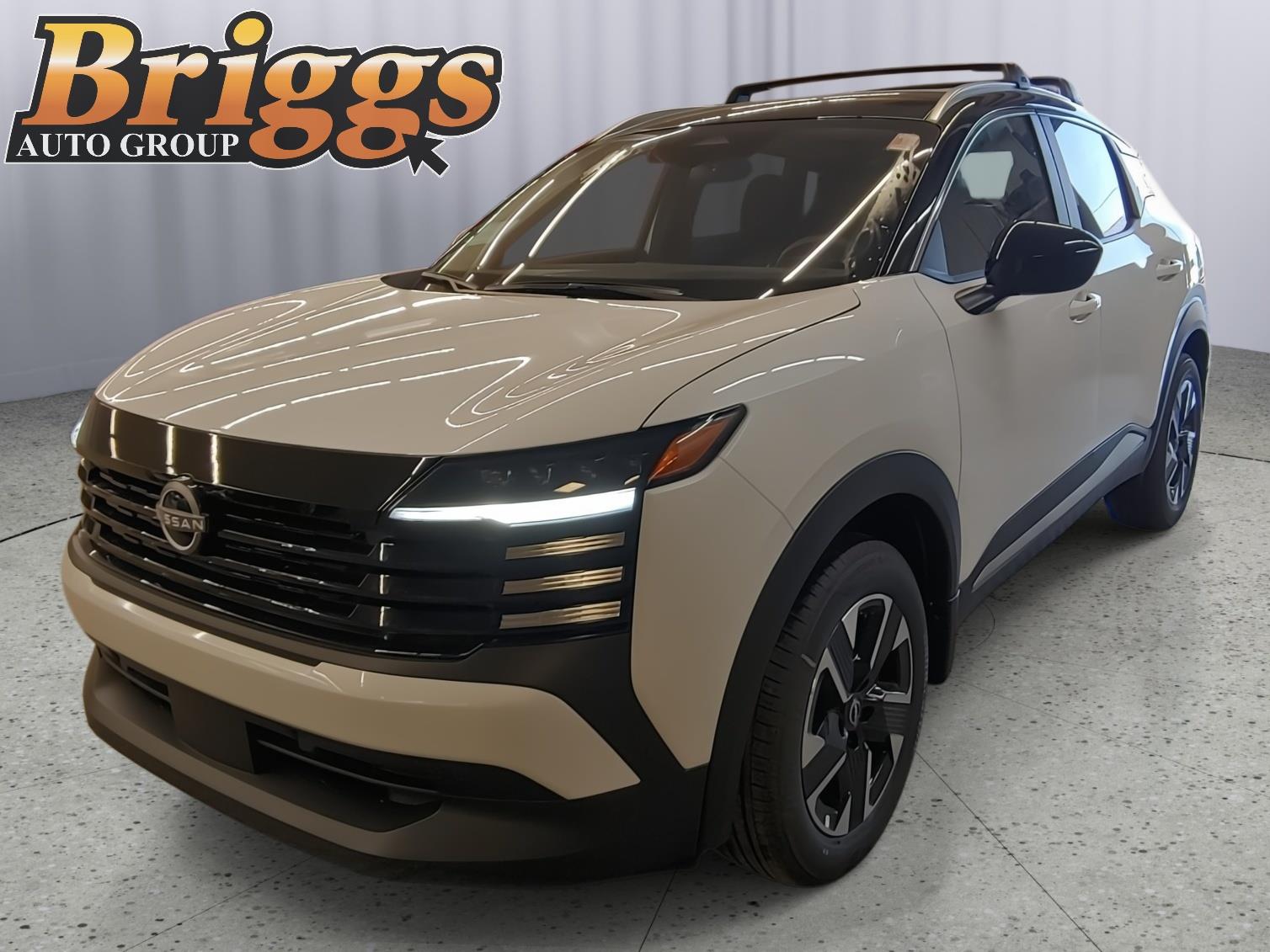 Aspen White Tricoat/Super Black 2026 Nissan Kicks SUV / Crossover All-Wheel Drive Continuously Variable Transmission