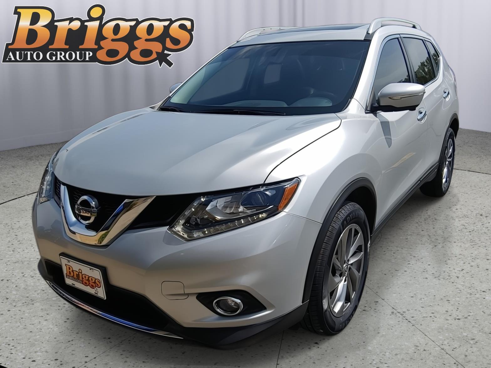Brilliant Silver 2015 Nissan Rogue SL AWD SUV / Crossover All-Wheel Drive Continuously Variable Transmission