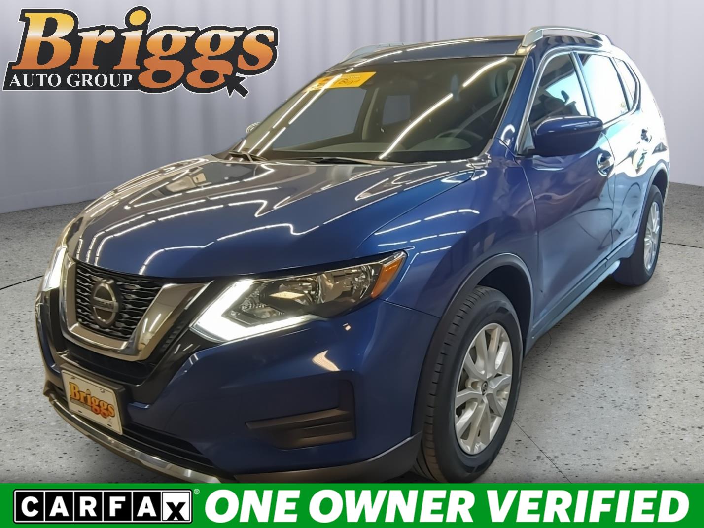 Caspian Blue Metallic 2019 Nissan Rogue SV AWD SUV / Crossover All-Wheel Drive Continuously Variable Transmission