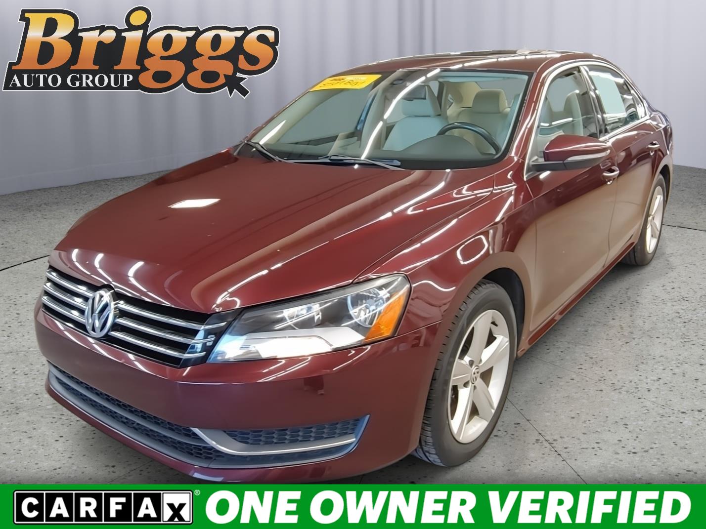 Opera Red Metallic 2012 Volkswagen Passat SE with Sunroof and Nav Sedan Front-Wheel Drive Automatic
