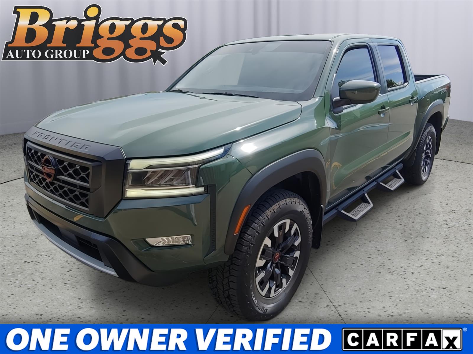 Tactical Green Metallic 2024 Nissan Frontier PRO-4X Crew Cab 4WD Pickup Truck Four-Wheel Drive Automatic