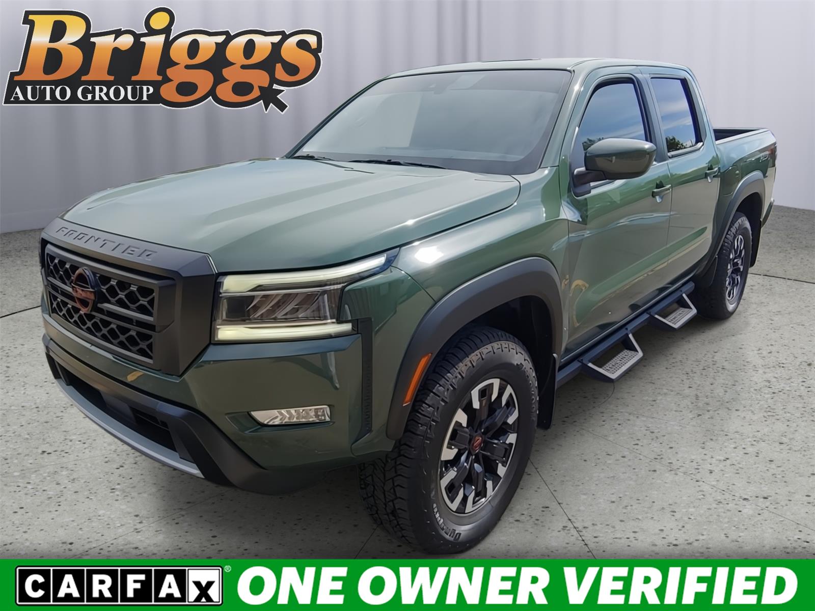 Tactical Green Metallic 2024 Nissan Frontier PRO-4X Crew Cab 4WD Pickup Truck Four-Wheel Drive Automatic